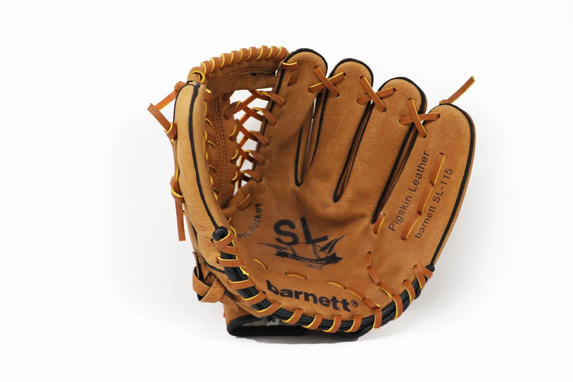 Barnett SL-115 REG skórzana rękawica baseballowa świnka, brązowa (REG (nosi się do lewej ręki))