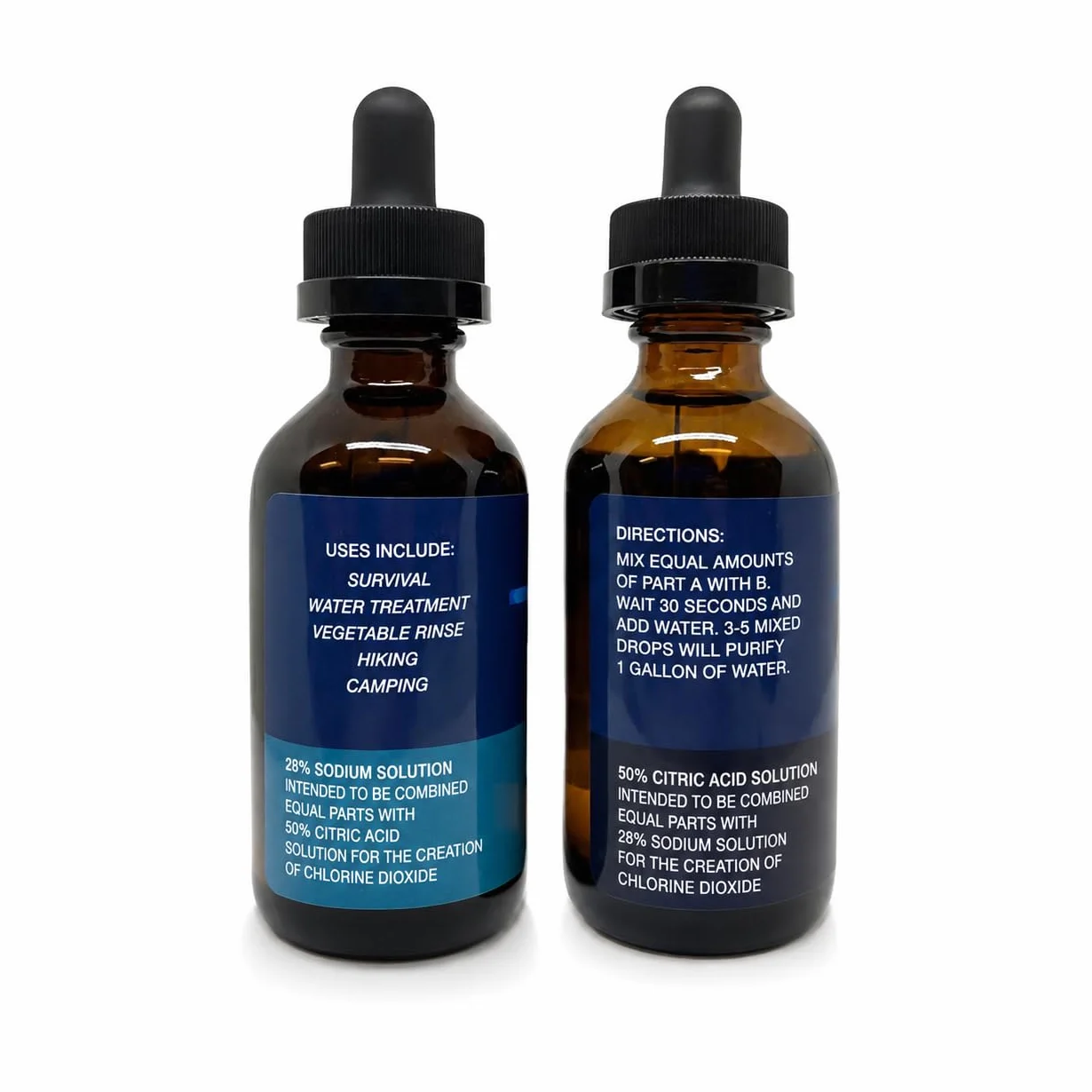 Drops 2 Part Liquid Classic 1:1 Zestaw Kwas cytrynowy 50%: Roztwór sodu 22,4% (28%*)