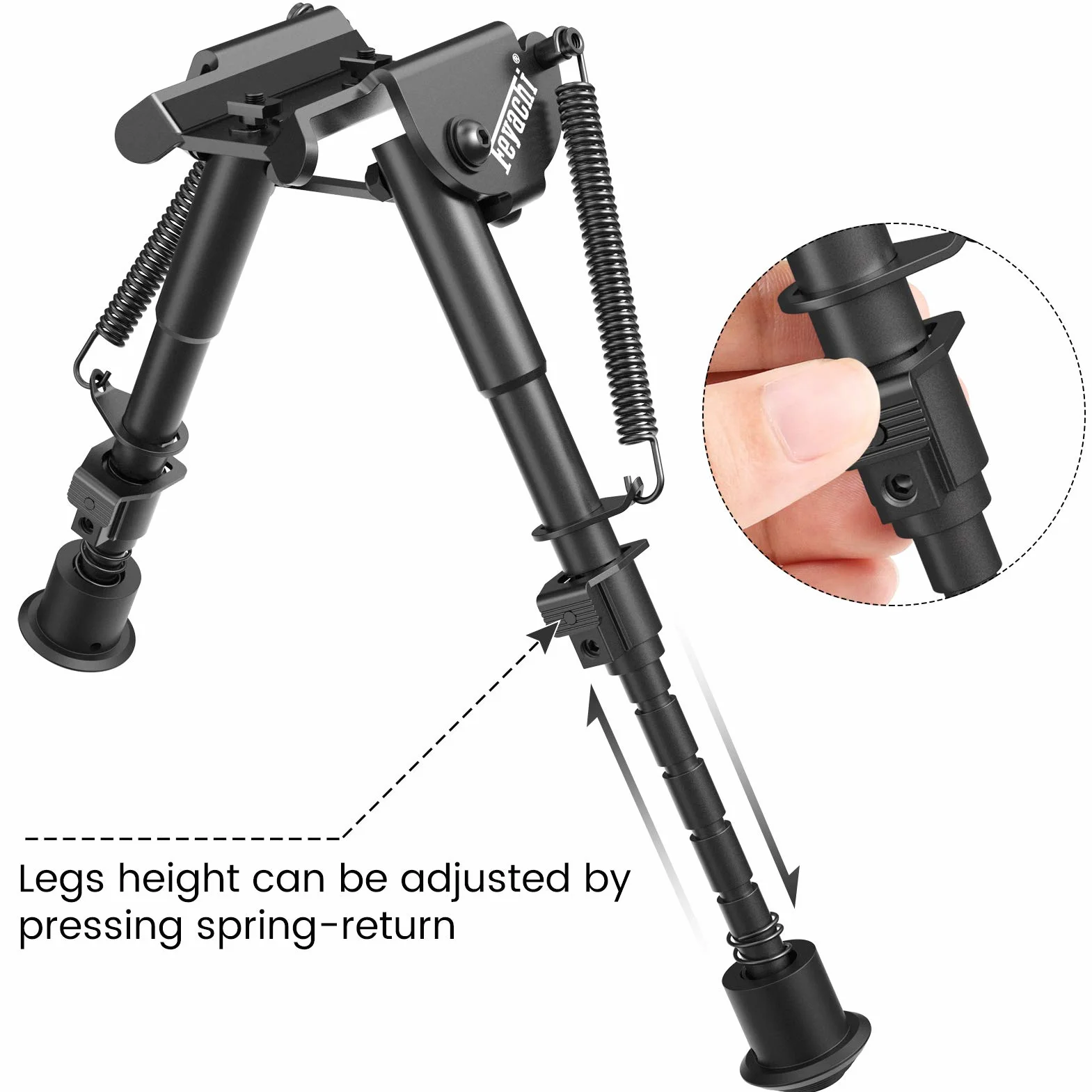 Feyachi B13 Bipod karabinowy 6-9 cali Regulowany taktyczny Picatinny Weaver