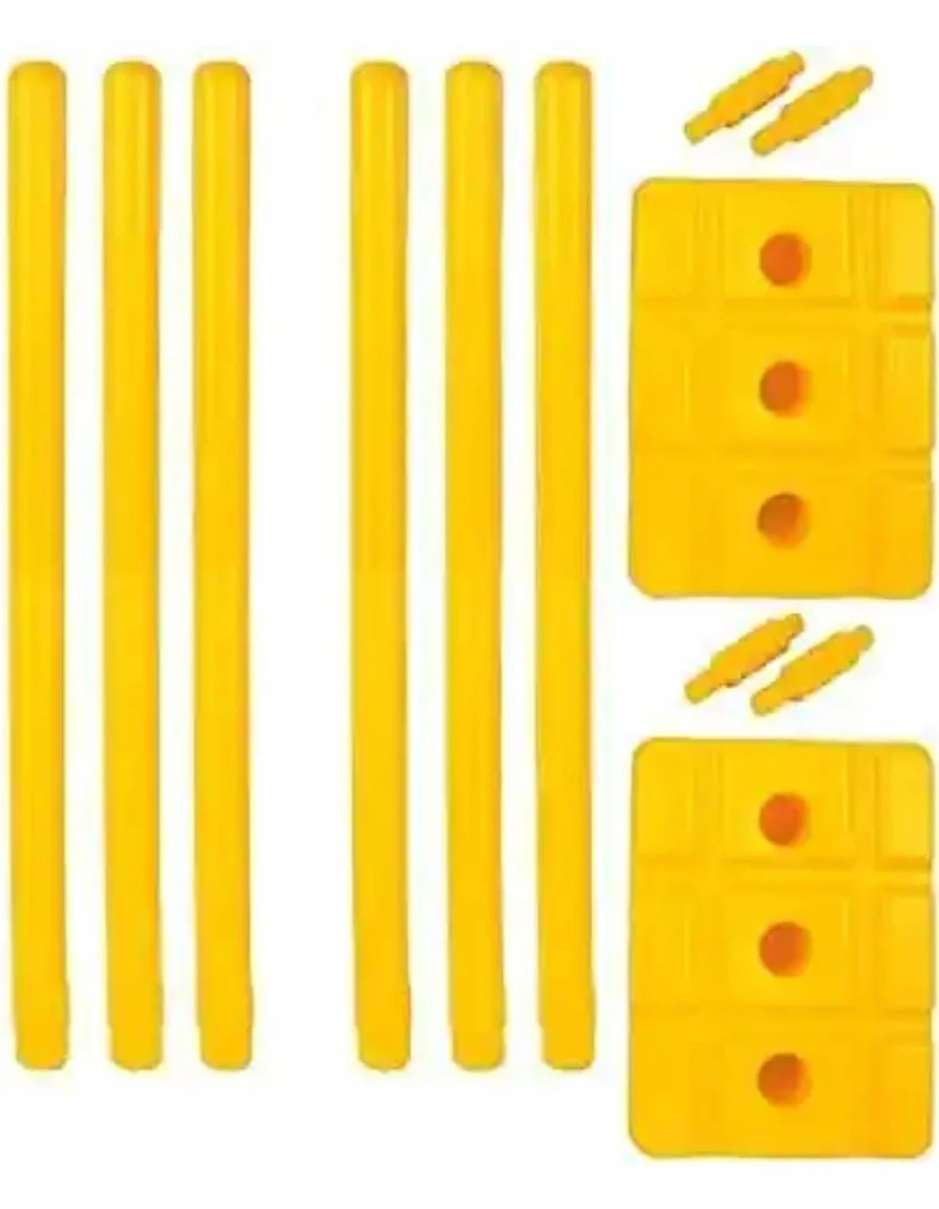 JaHaNa Sports Cricket Plastic Wickets Set 6 Wickets 4 Bails 2 Base Stumps