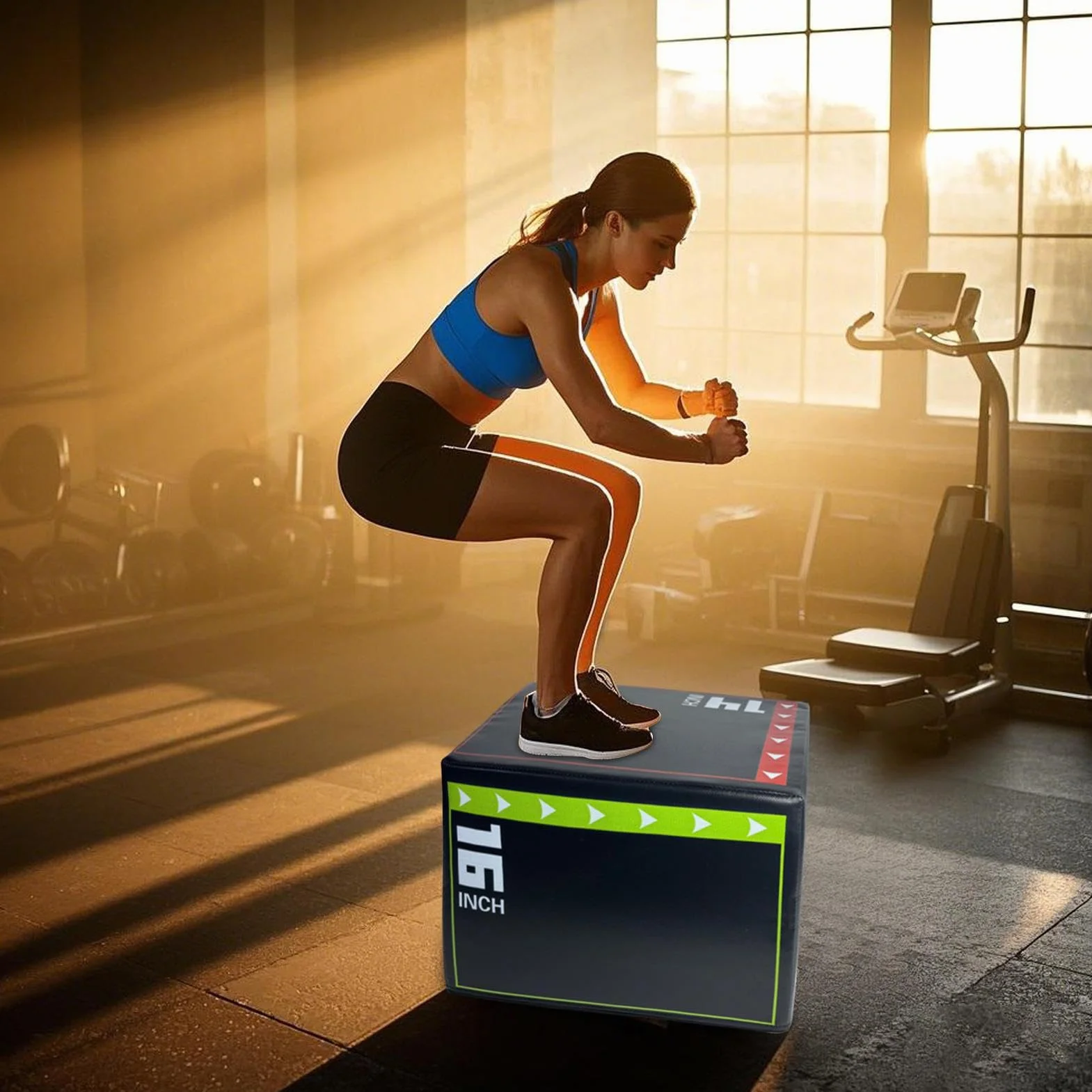 Plyometryczne pude?ko treningowe, odporne na wstrz?sy, platformy fitness do domowej si?owni, antypo?lizgowe ?dzie do ?wicze? do treningów skokowych, wytrzyma?y, odporny na zu?ycie sprz?t skokowy