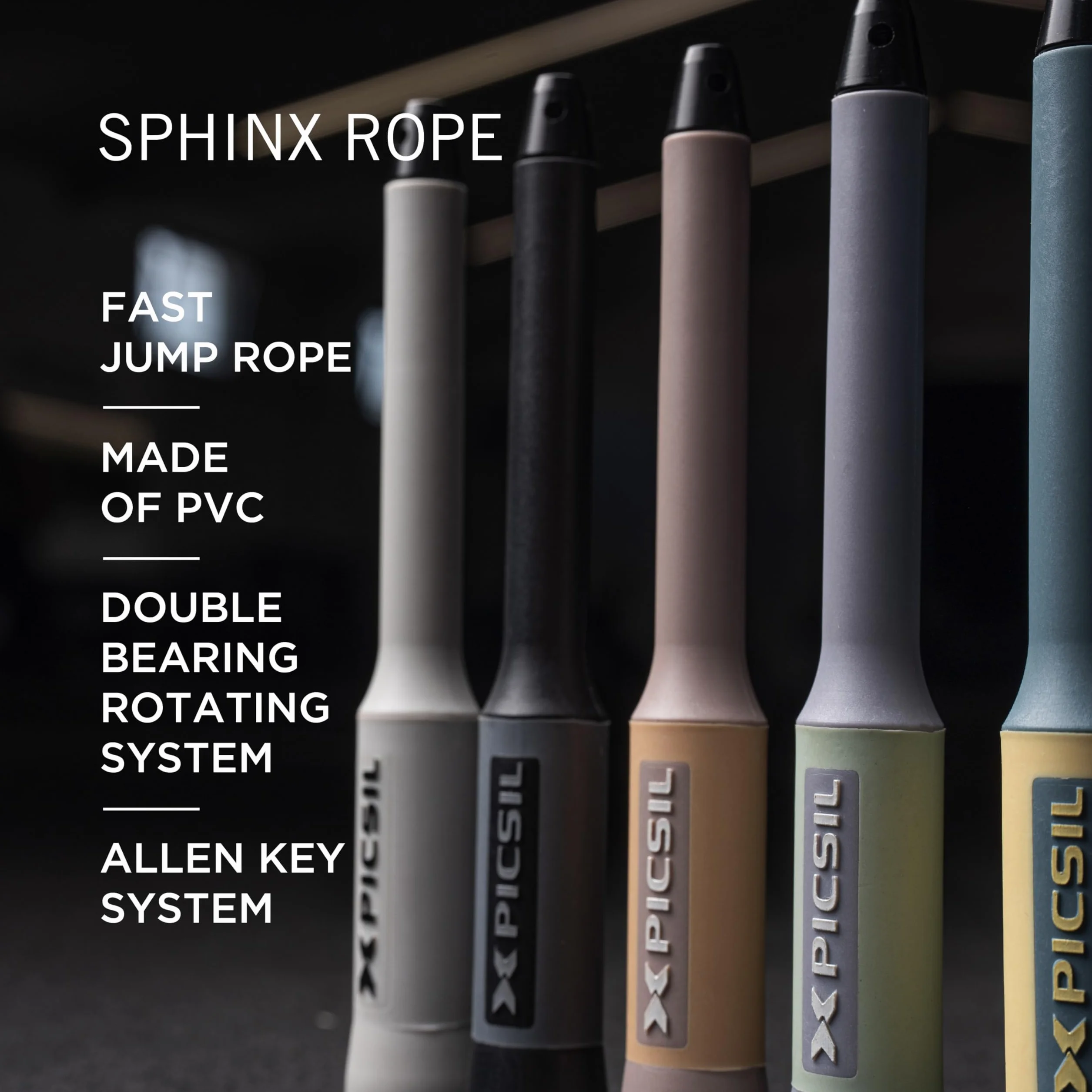 PICSIL Sphinx Profesjonalna skakanka speed rope stalowy kabel aluminiowe rączki Cross Training fitness
