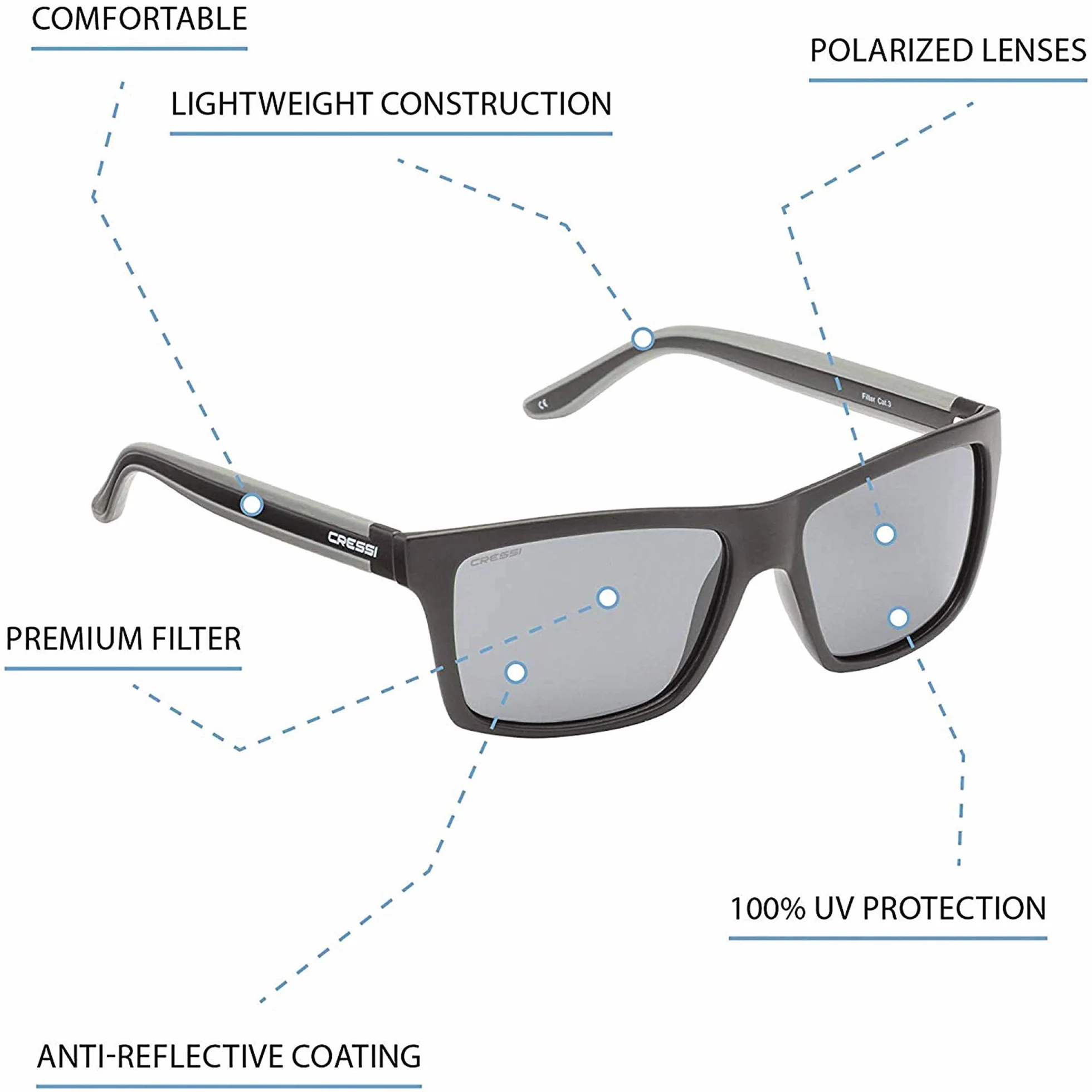 Cressi Sportowe okulary przeciwsłoneczne Uniseks Rio Sunglasses