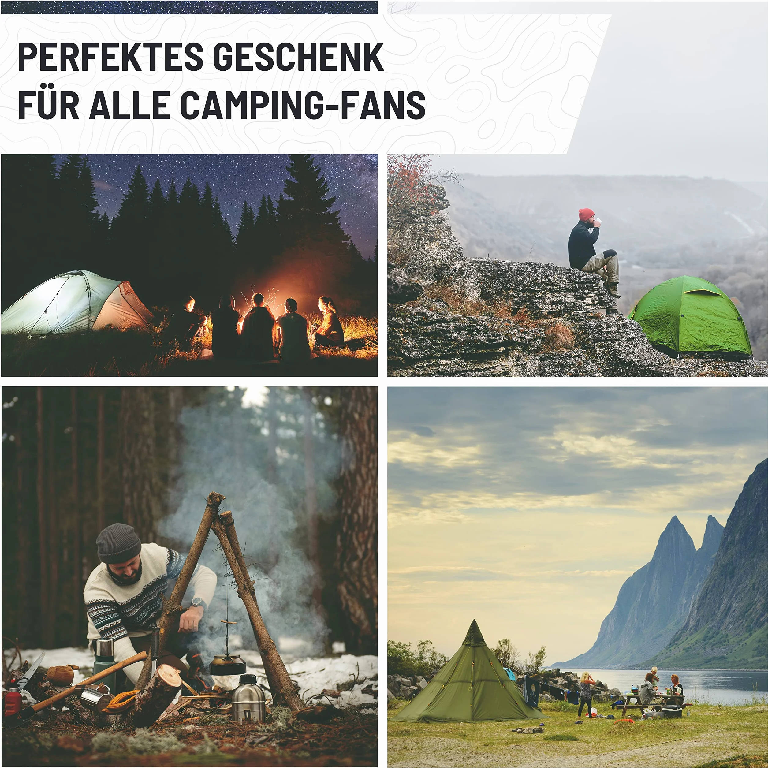 Atacama Krzesiwo survivalowe zestaw z narzędziem wielofunkcyjnym, krzesiwo Kienspan Tinder, dmuchawka i krzesiwo - wyposażenie outdoorowe i wyposażenie bushcraft - Firestarter - wieczna zapałka