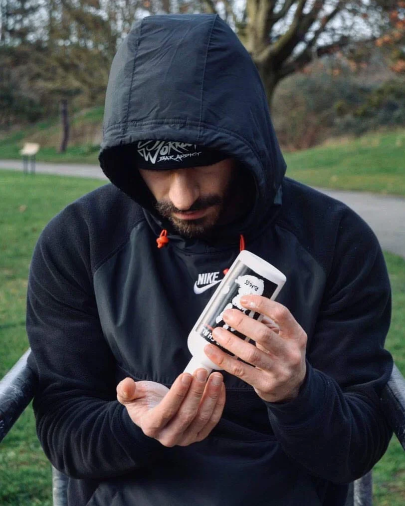 RAMASS fitness płynna kreda, suche dłonie poprawiają wydajność | dla kalisteniki, siłowni, podnoszenia ciężarów, wspinaczki