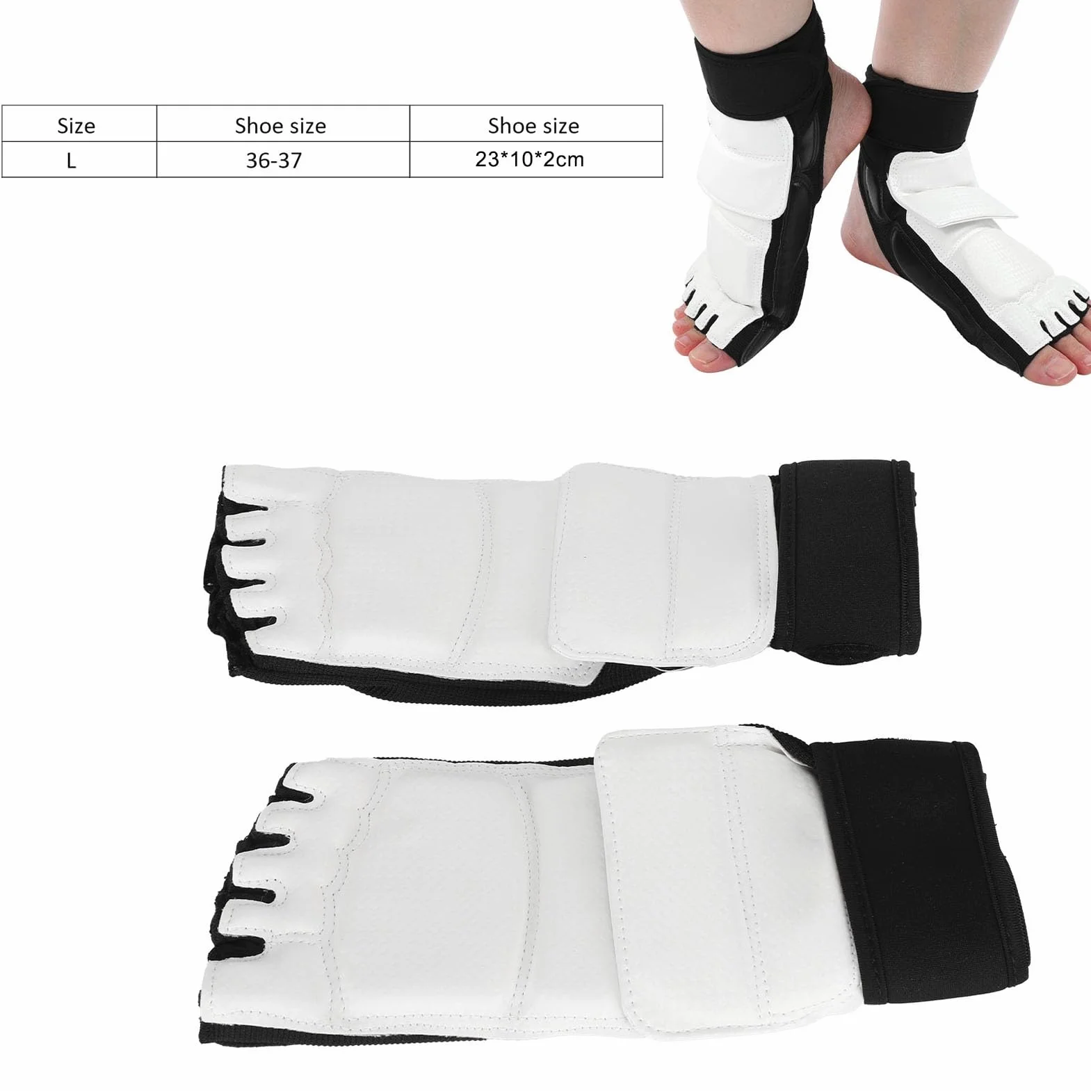 Taekwondo Foot Guard, Taekwondo Foot Boxing Protection Ankle Support Kickboxing Gym Training Part (L)