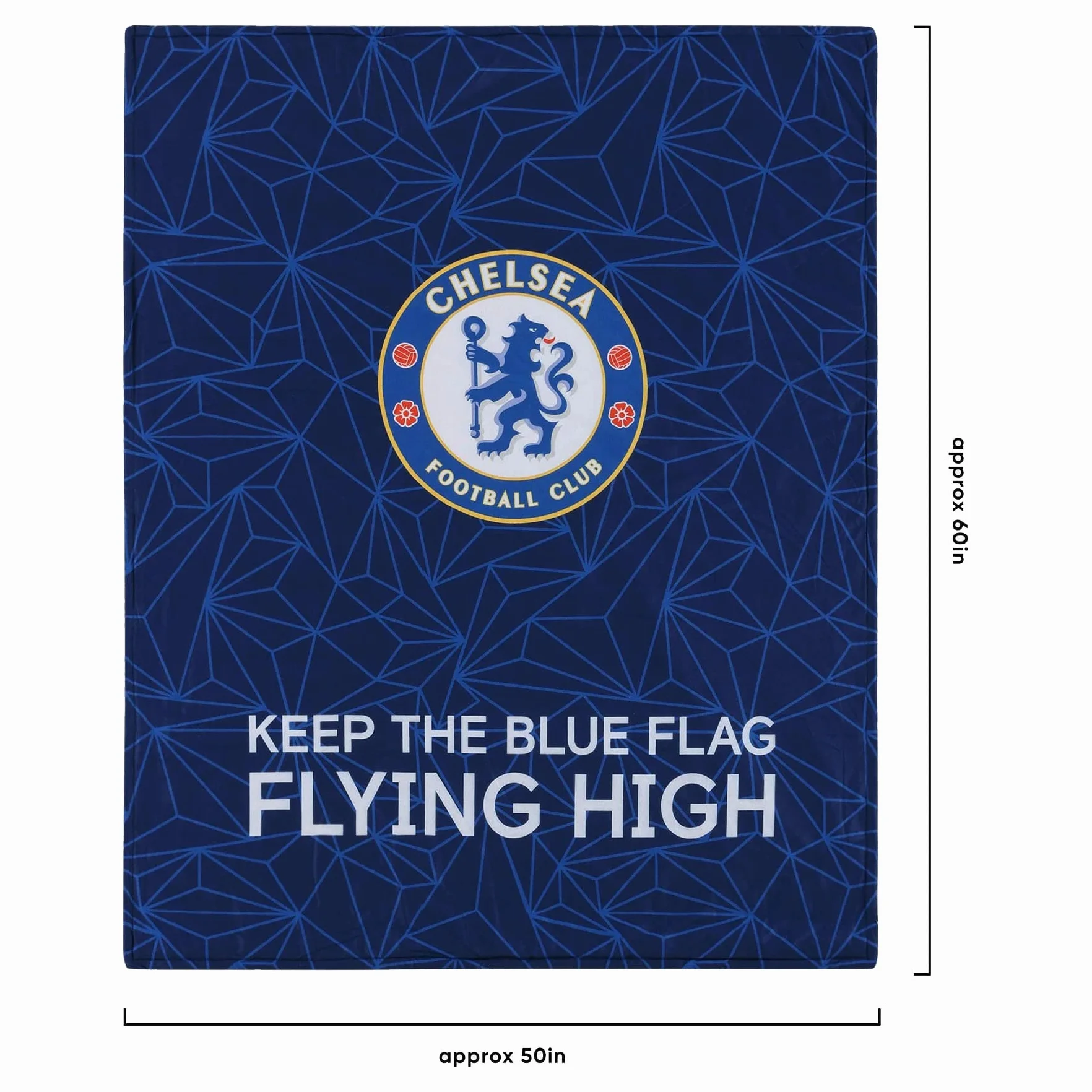 Chelsea FC EPL slogan Sherpa pluszowy koc