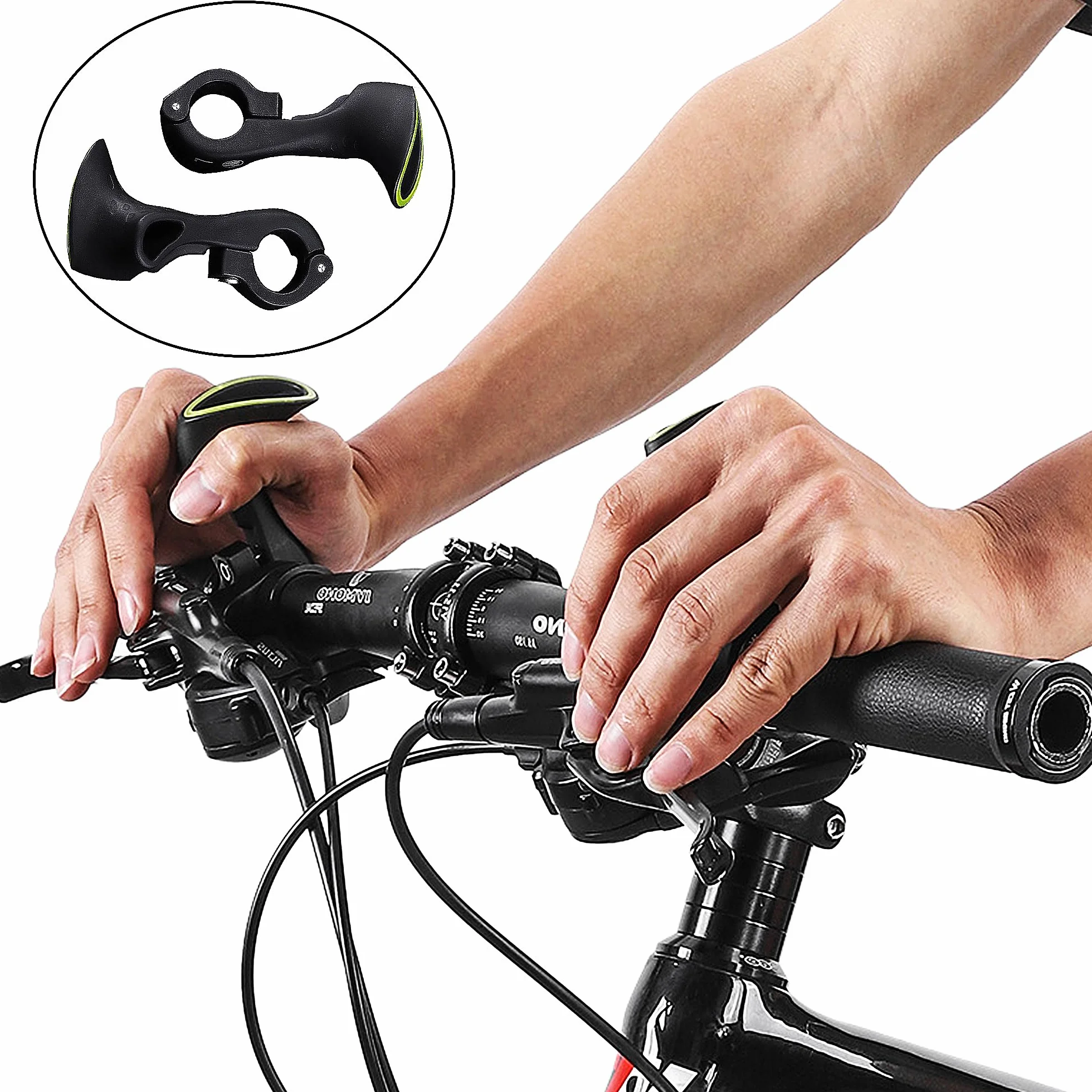 Ergonomiczne antypoślizgowe uchwyty na kierownicę rowerową MTB 21,8-22,2 mm