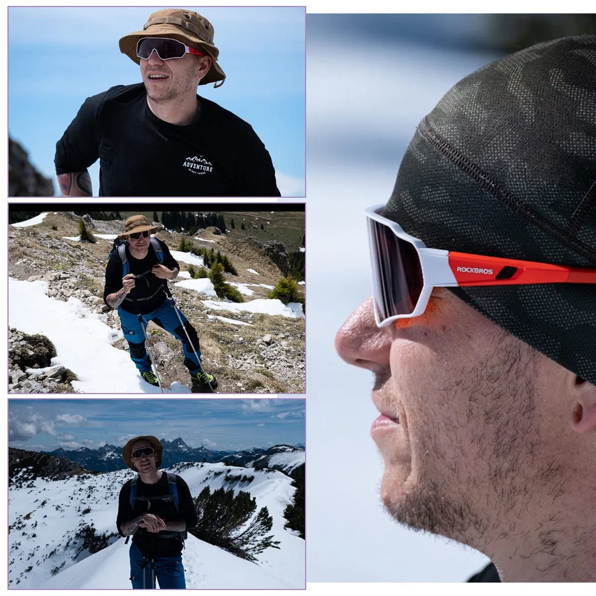 ROCKBROS Okulary Rowerowe Polaryzacyjne, Przeciwsłoneczne, Lekkie, do Sportów na Świeżym Powietrzu, dla Mężczyzn i Kobiet, UV400, do Sportów na Świeżym Powietrzu, Prezenty Urodzinowy i Świąteczny
