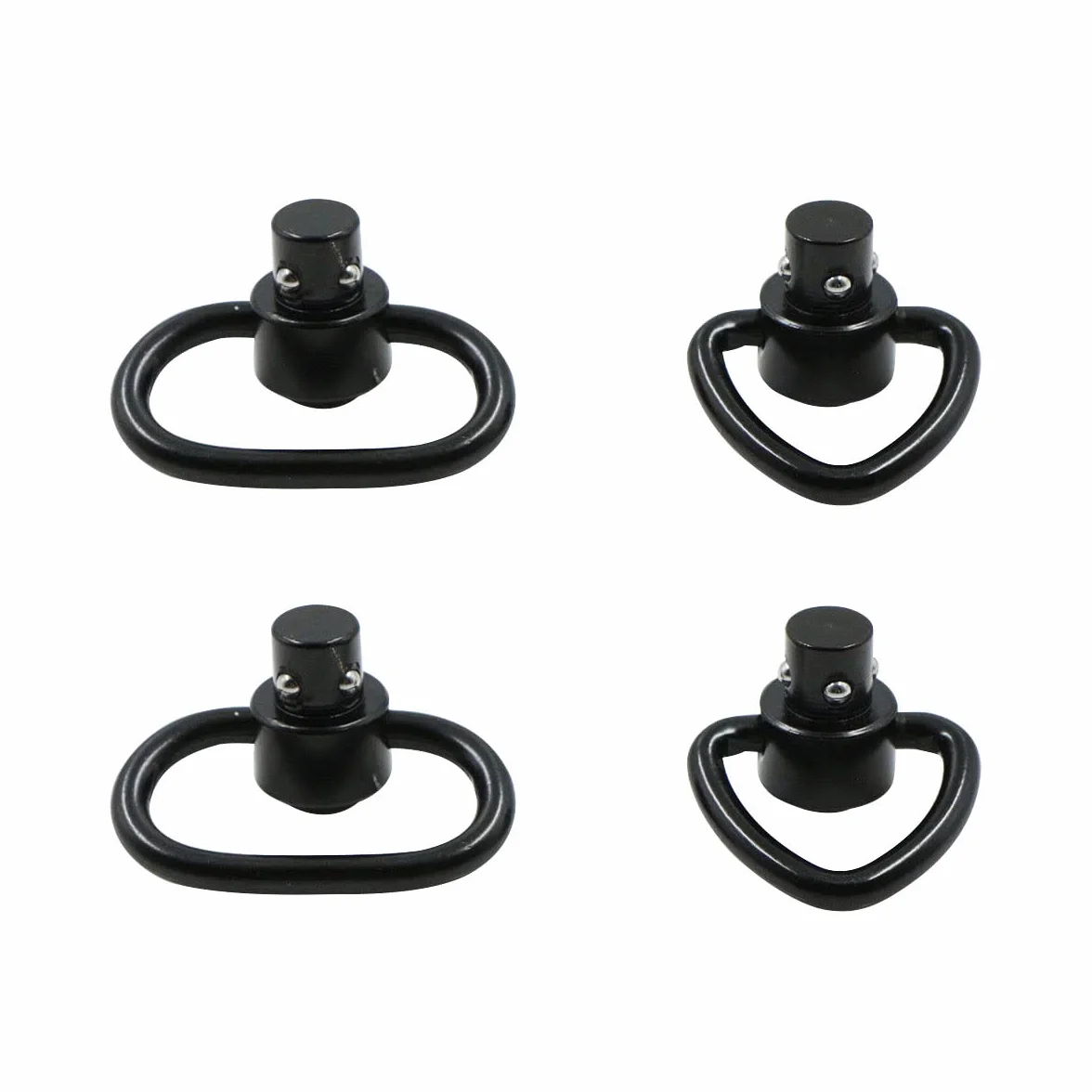 Sling Swivels QD Swivel Clip Loop Strap Quick Release obrotowe kółka 1,25 cala taktyczna klamra 4 szt. czarne