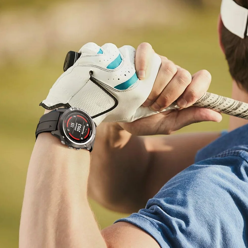 NotoCity Pasek do zegarka Garmin Fenix 5 / Fenix 5 Plus/Fenix 6 / Fenix 6 Pro/Fenix 7 / Fenix 7 Pro Forerunner 935/945, silikonowy pasek Quick-Fit o szerokości 22 mm, wiele kolorów (czarny)