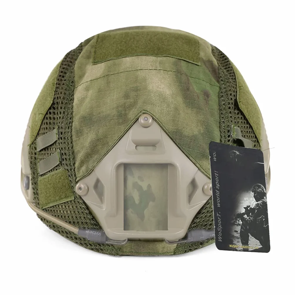 Wojskowy nylonowy hełm Camo, pokrowiec na hełm taktyczny Airsoft, pokrowiec ochronny na hełm zewnętrzny do kasku FAST MH/PJ/BJ (bez kasku),Green