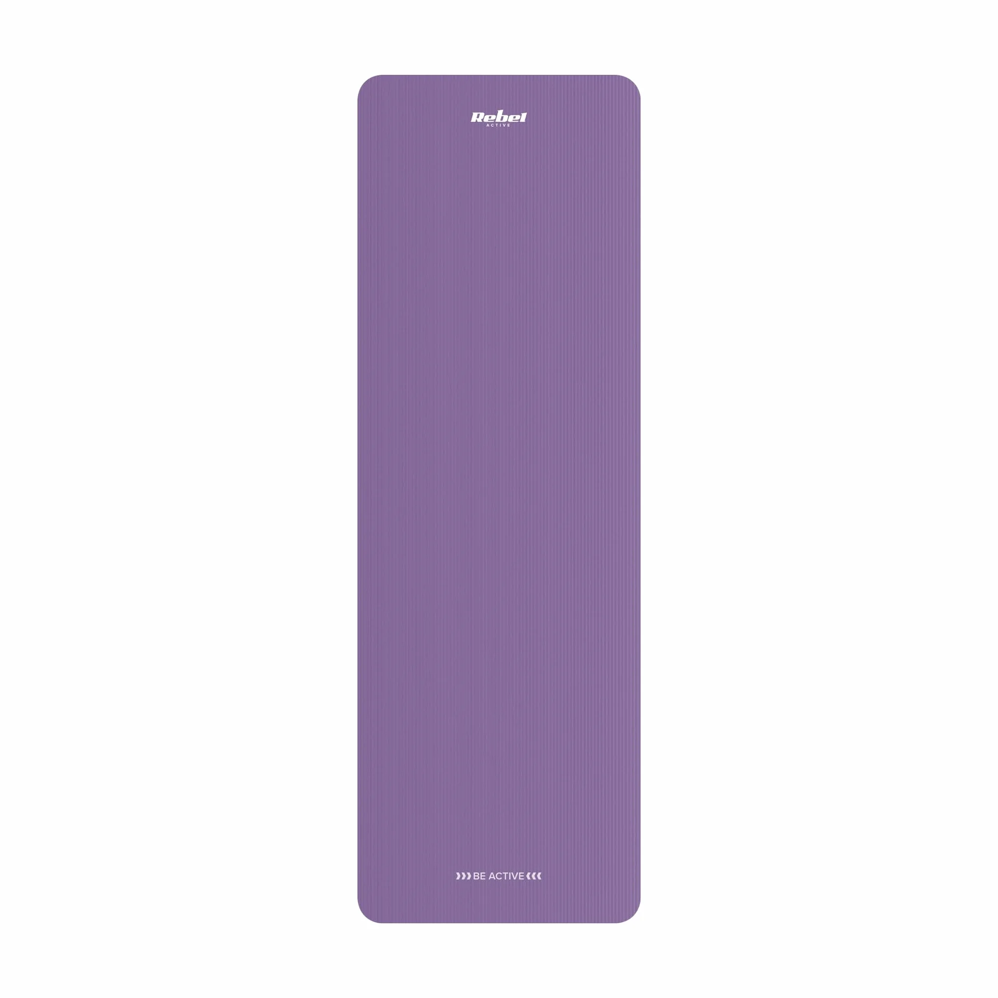 Rebel Mata Gimnastyczna do Ćwiczeń Joga Pilates Fitness 183x61cm Grubość 1cm Materiał NBR Fioletowa RBA-3150-PU