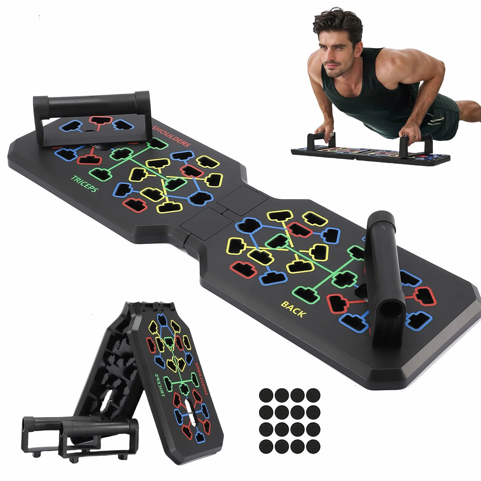 flintronic Push Up Bars, stojak pushup, trening siłowy - stojaki treningowe, amortyzowany uchwyt piankowy, antypoślizgowa solidna konstrukcja drążki push up dla mężczyzn i kobiet sprzęt do ćwiczeń na