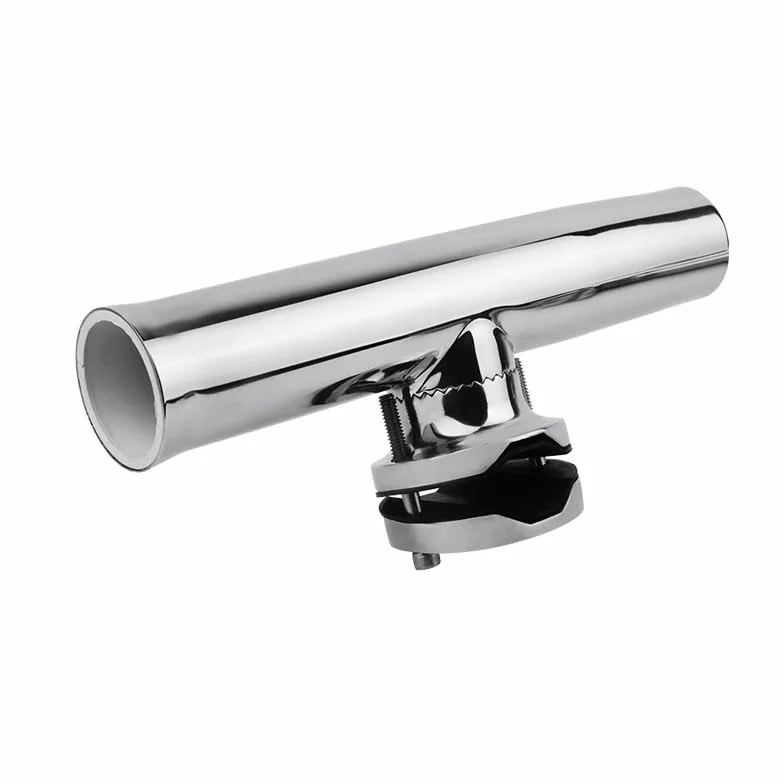Stainless Steel 360° Clamp Fishing Rod Holder 1-1/4'' to 2'' Boat Marine Accessories