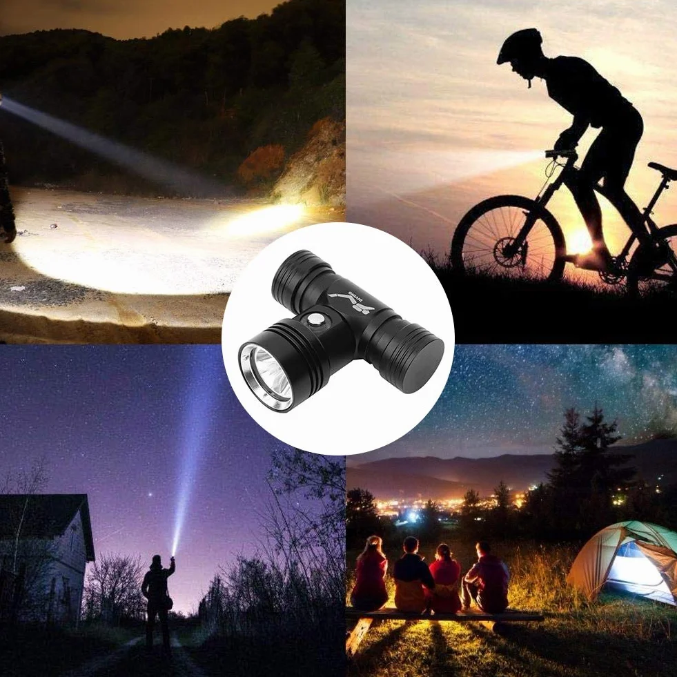 Czołówki Nurkowe, Wodoodporny Reflektor Nurkowy LED o Wysokiej Jasności Nurkowanie Czołówka Pływacka Podwodna Lampa Czołowa do Nurkowania Camping Running Survival