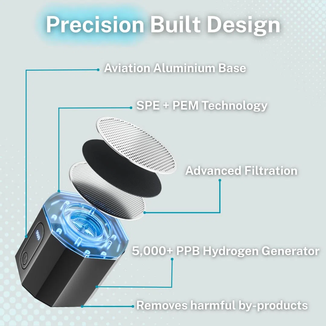 PRODIGY X Butelka na wodę wodorową - do 5,8 PPM mocy - 210 ml do szybkiego spożycia - gruba butelka premium - przenośny generator wodoru - australijska własność
