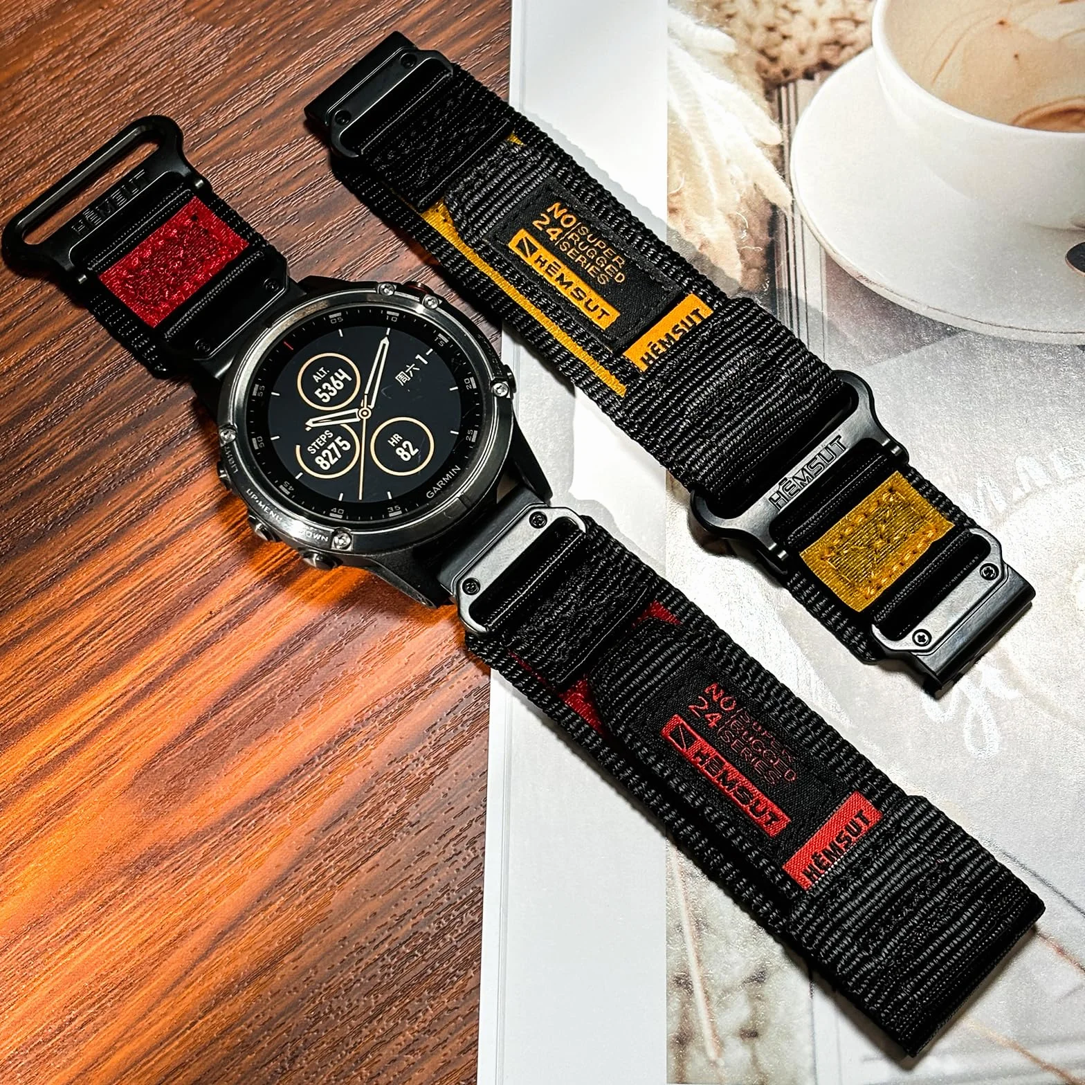 Nylonowy pasek loop na rzep do Garmin Fenix Forerunner Approach MARQ Quatix D2