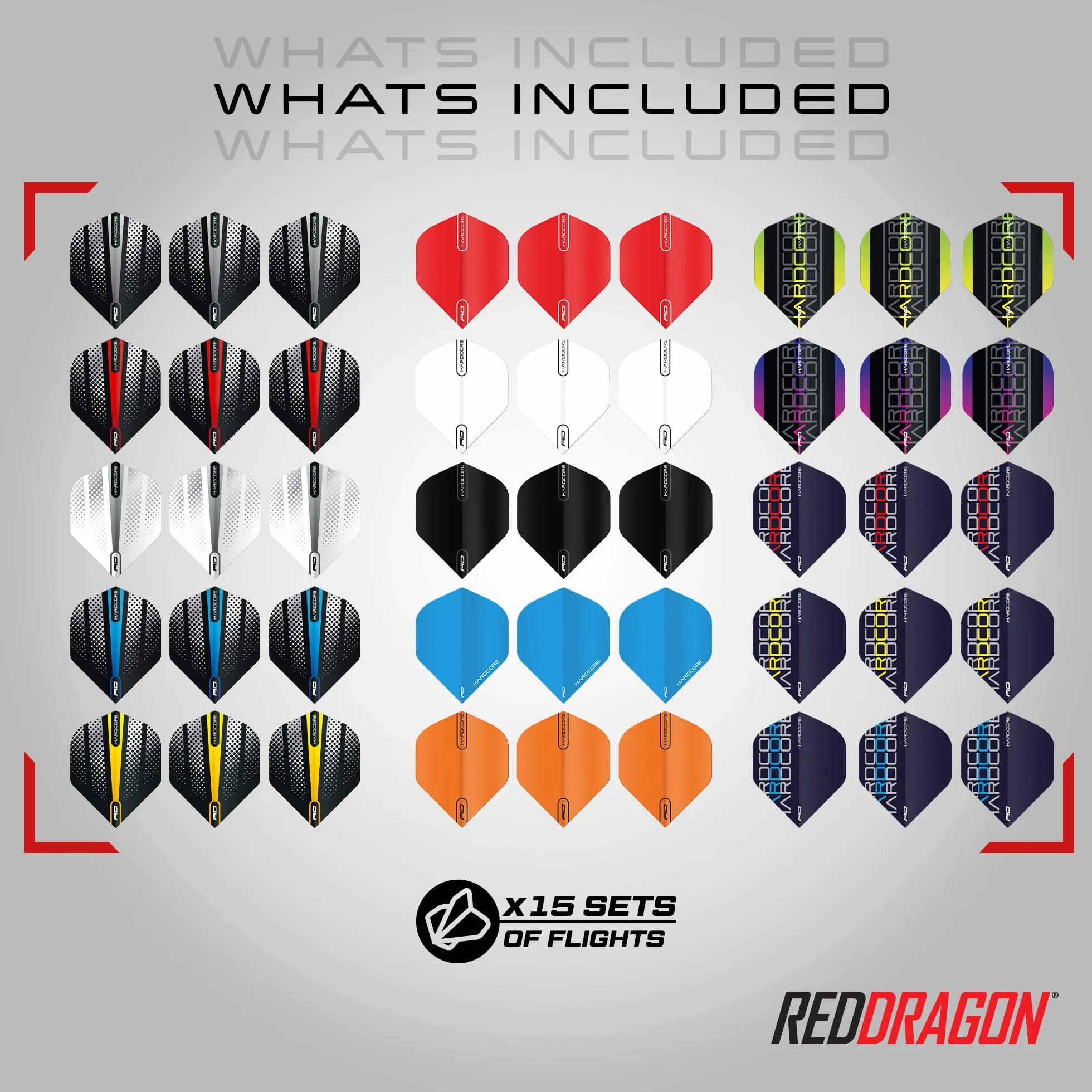 RED DRAGON 200-częściowy zestaw akcesoriów do darta
