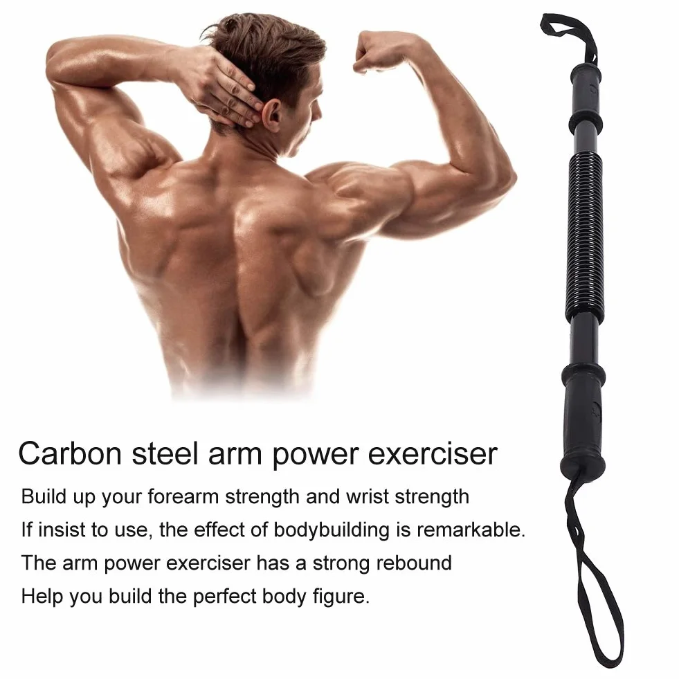 Power Twister Bar 20-60 kg sprężynowy ekspander ramienia ekspander trener do ćwiczenia mięśni ramion
