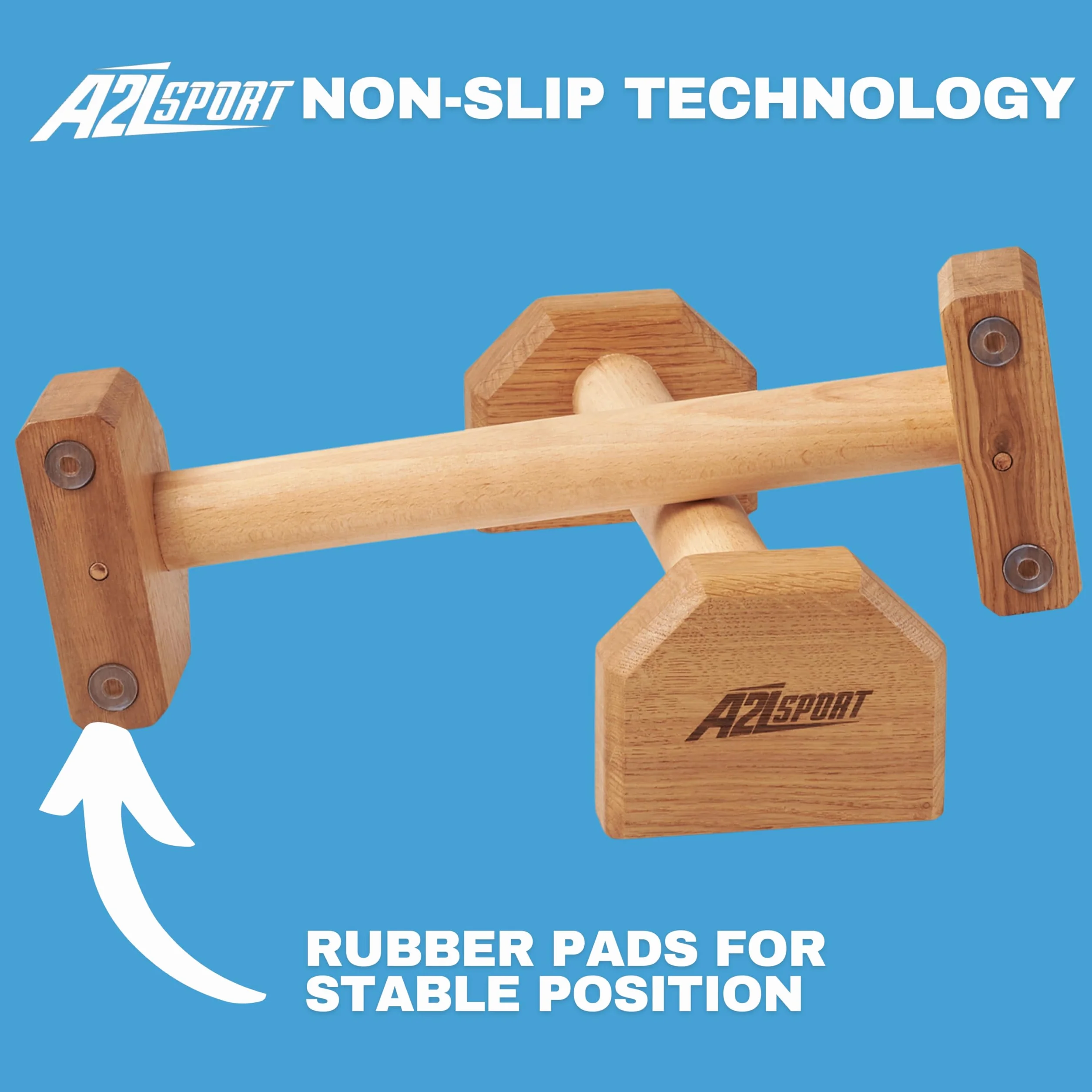 Paralety Drewniane Antypoślizgowe Uchwyty do Pompek Push-up Bars Ergonomiczne Drążki do Treningu Siłowego