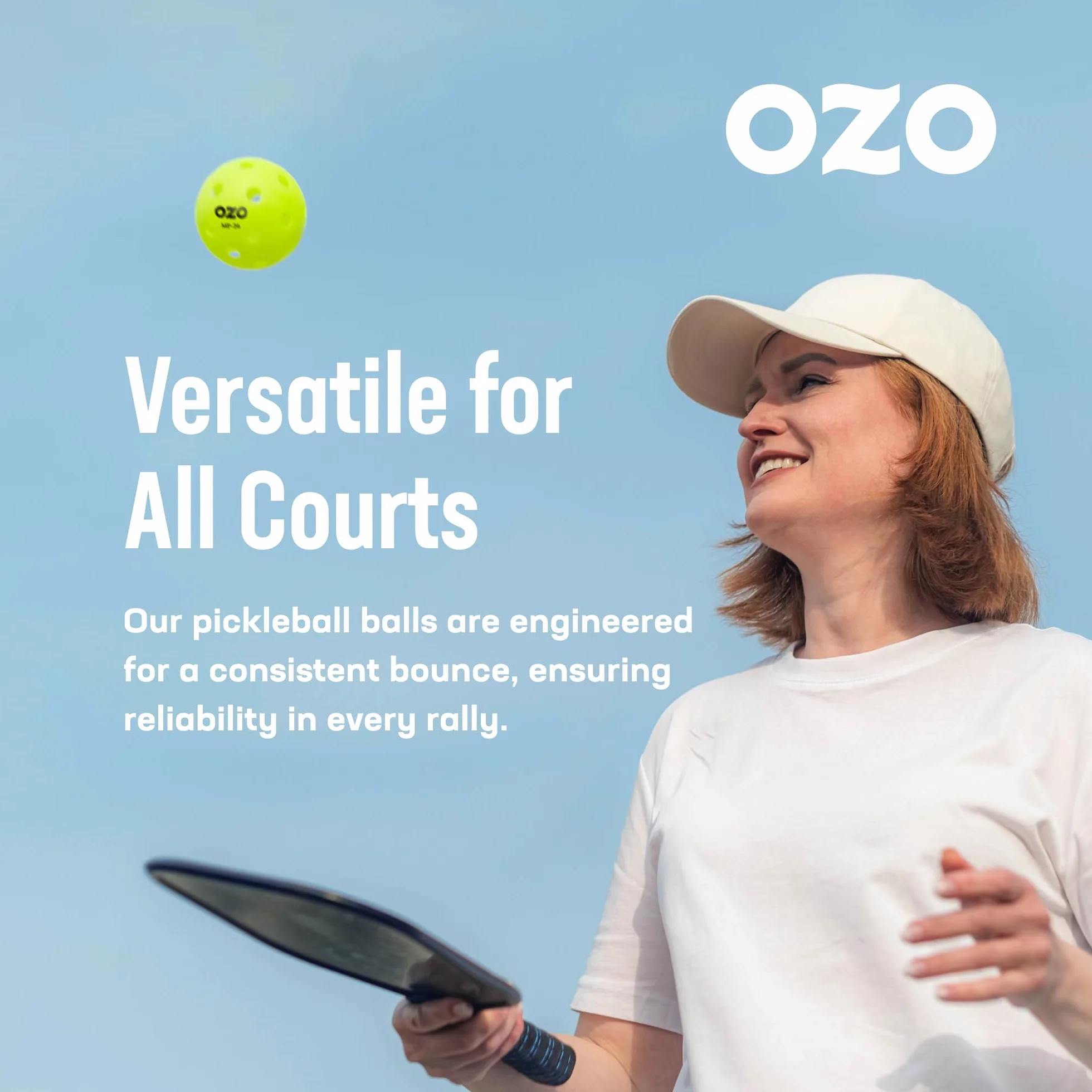 OZO Pickleball zestaw 6 kulek wewnętrznych 26 otworów forma obrotowa