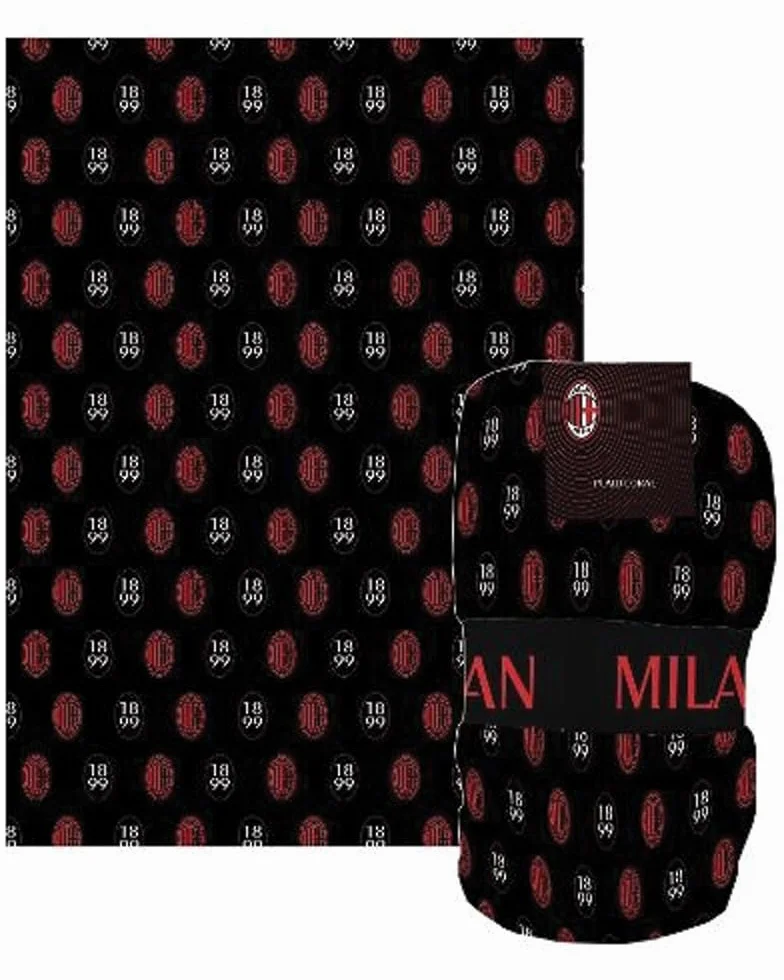 Ac Milan Narzuta Czarny Czerwony 150x210 cm