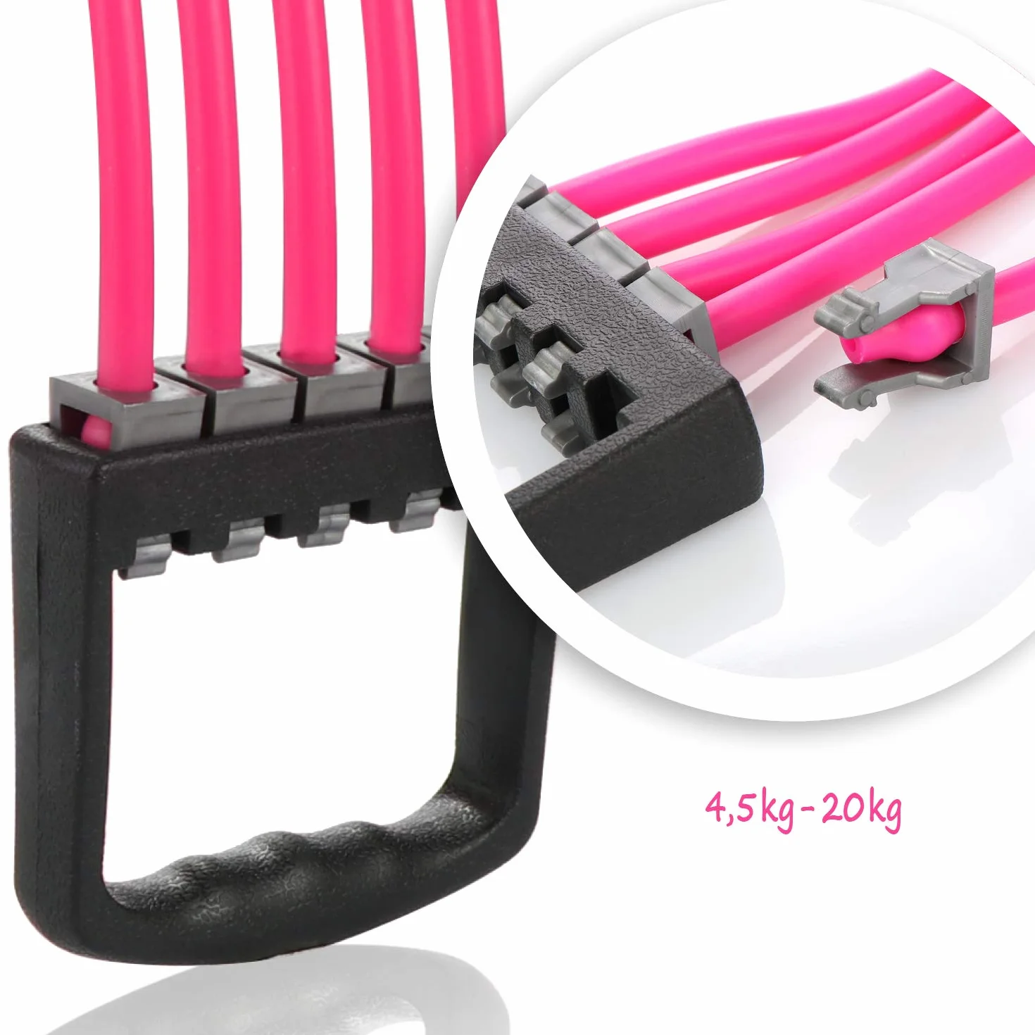 COM-FOUR® Expander Sport - Ekspander klatki piersiowej o 5 siłach napięcia do ćwiczeń w domu