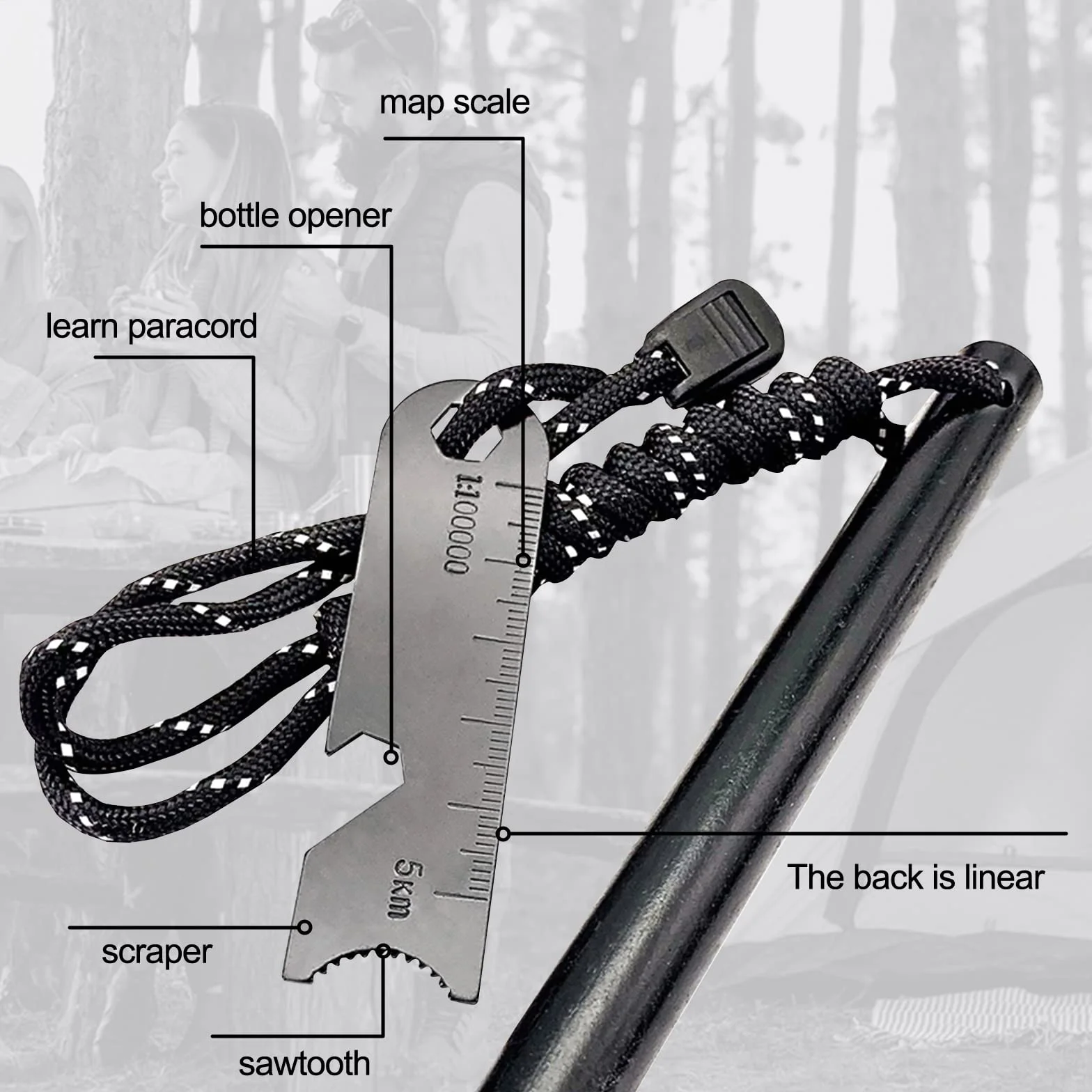 Newaner Magnesium Fire Starter XXL kijek ze stali stopowej z skrobakiem ze stali paracord, rozrusznik survivalowy, na kemping, do aktywności na świeżym powietrzu