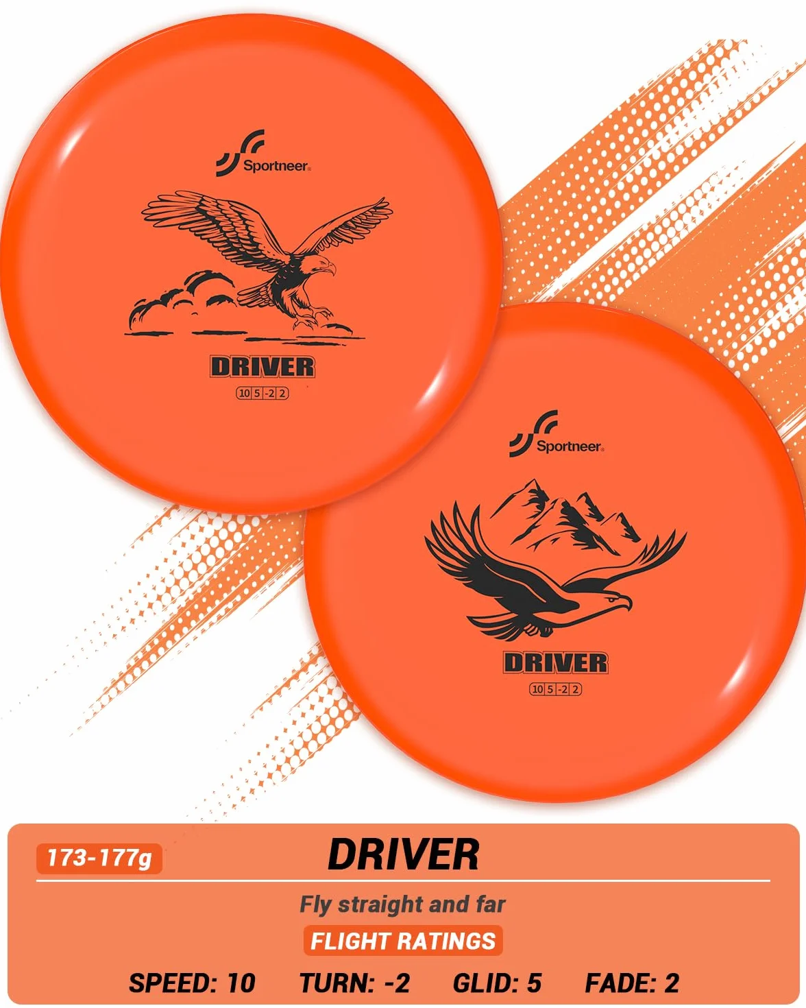 Sportneer Zestaw krążków do golfa, zestaw startowy do gry w golfa DiscGolf dla dorosłych (zwierzęta lądowe, 6)