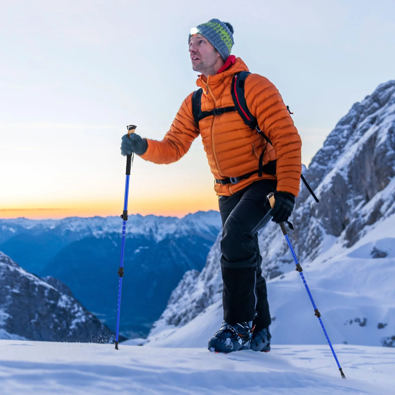COSTWAY Kijki trekkingowe teleskopowe aluminiowe lub włókna węglowego z uchwytem korkowym do Nordic Walking