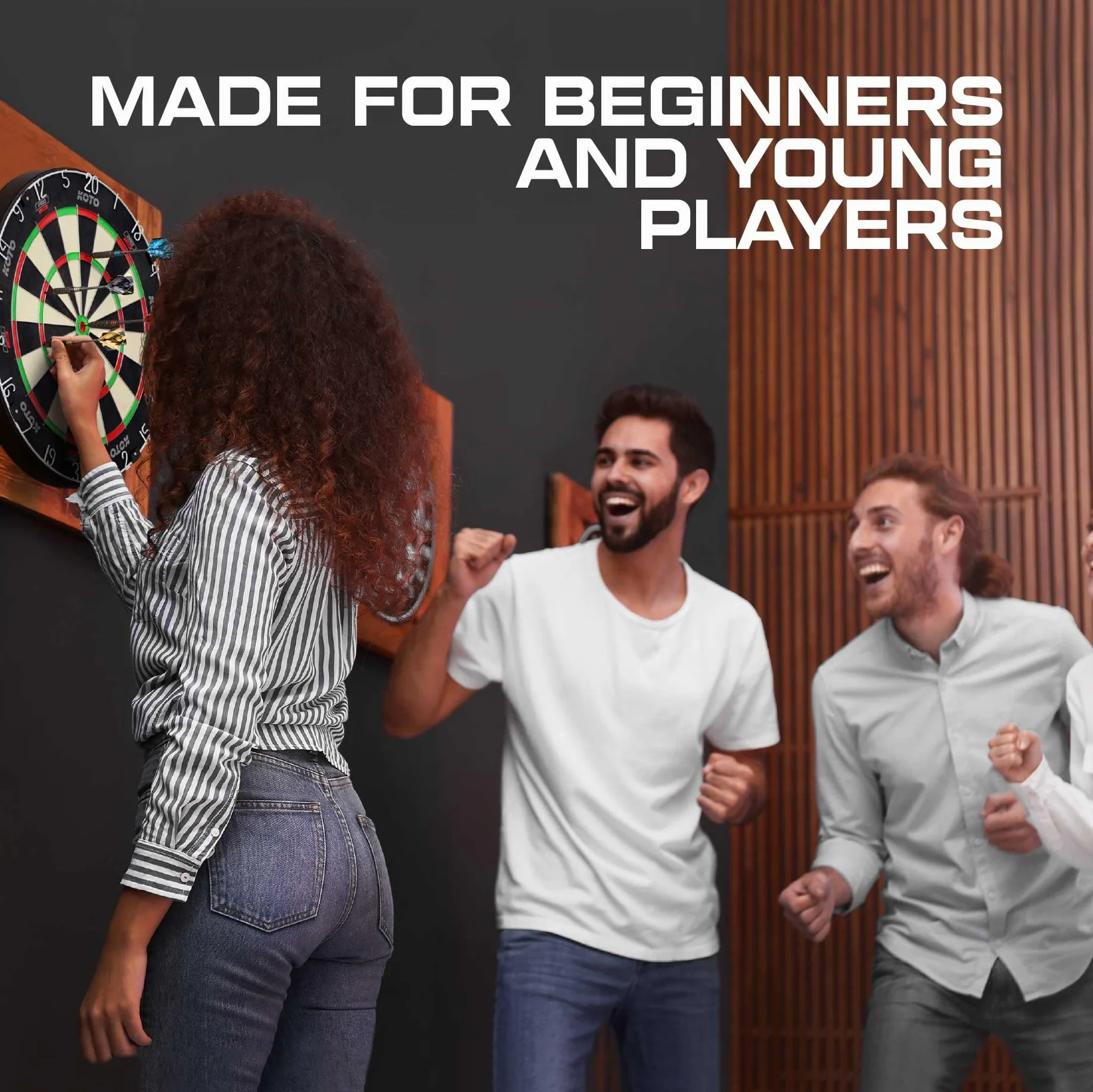 KOTO darts KOTO - Mosiężny zestaw multi wraz z 4 zestawami rzutek z mosiądzu powlekanego na czarno (23 g), 4 zestawy lotek (100 mikronów) + czarne aluminiowe trzonki walizka