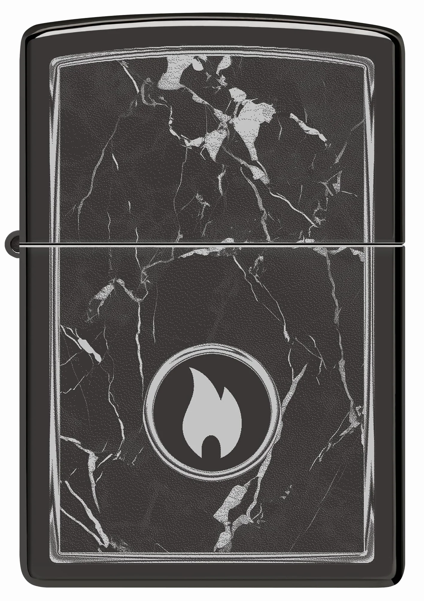 Zippo Marble Flame Zapalniczka Sztormowa Czarny High Polish Black Pudełko na Prezent Wiatroodporna