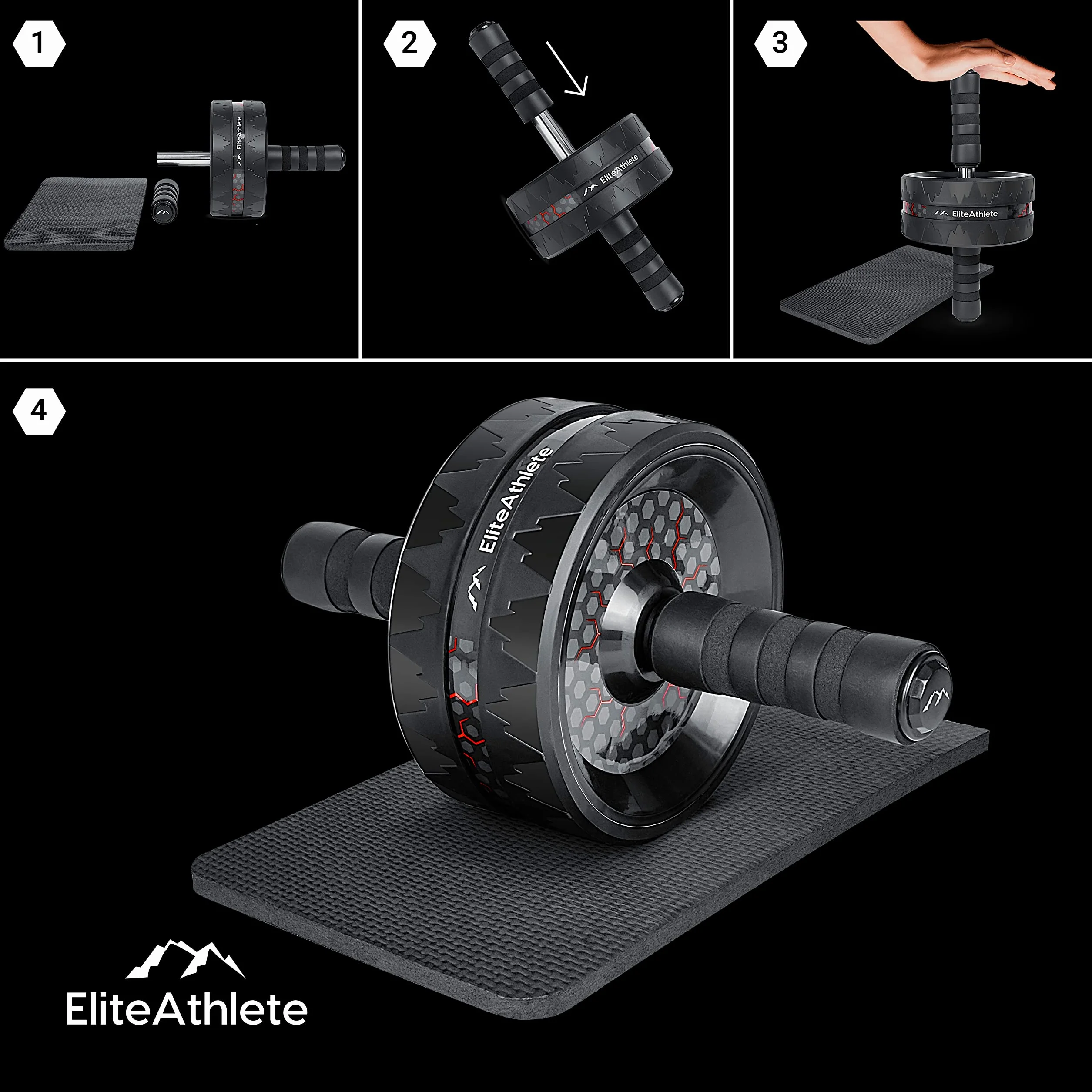 EliteAthlete AB Roller Trenażer mięśni brzucha z matą