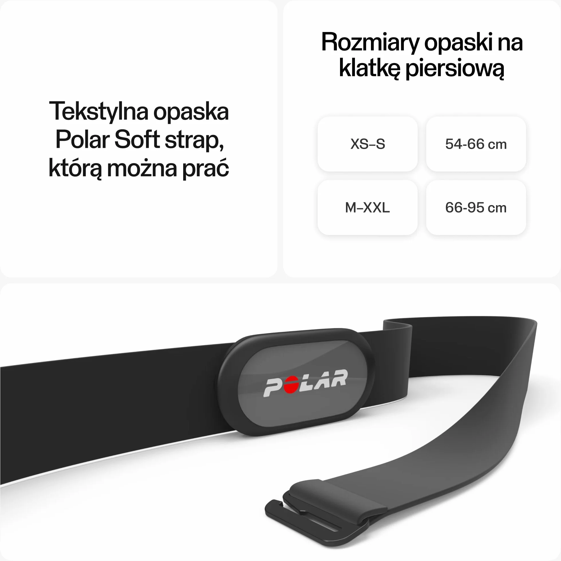 Polar H9 Czujnik Tętna ANT+ Bluetooth Wodoodporny Pulsometr z Miękkim Paskiem