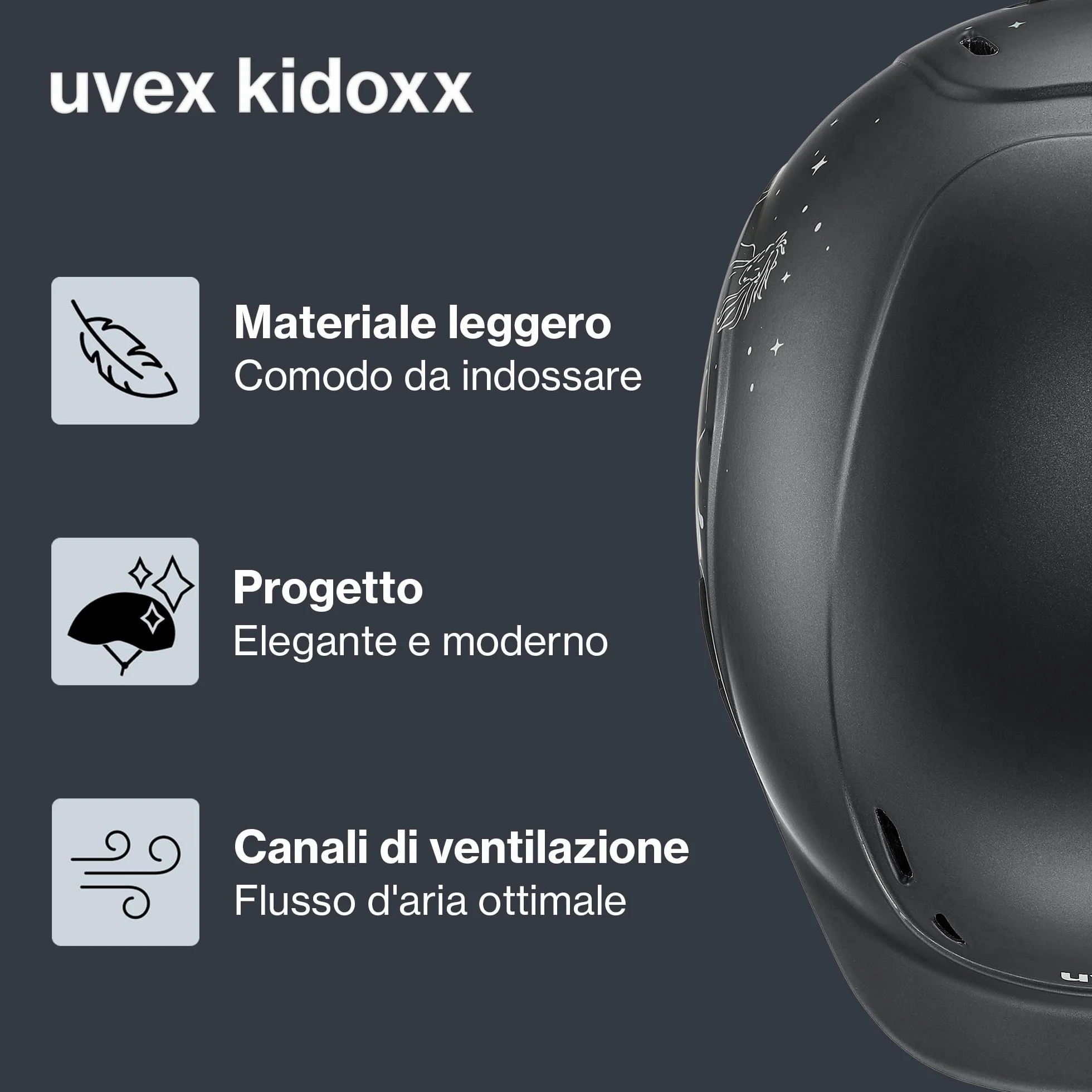 uvex kidoxx lekki kask jeździecki dla dzieci indywidualne dopasowanie rozmiaru optymalna wentylacja