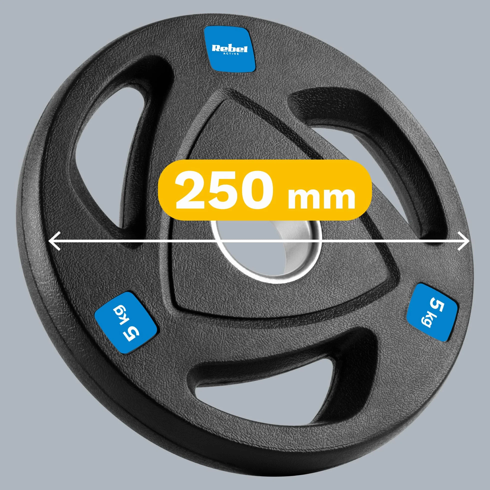 Rebel Zestaw Obciążeń Żeliwnych Gumowanych 4x5kg Otwór Olimpijski 51mm