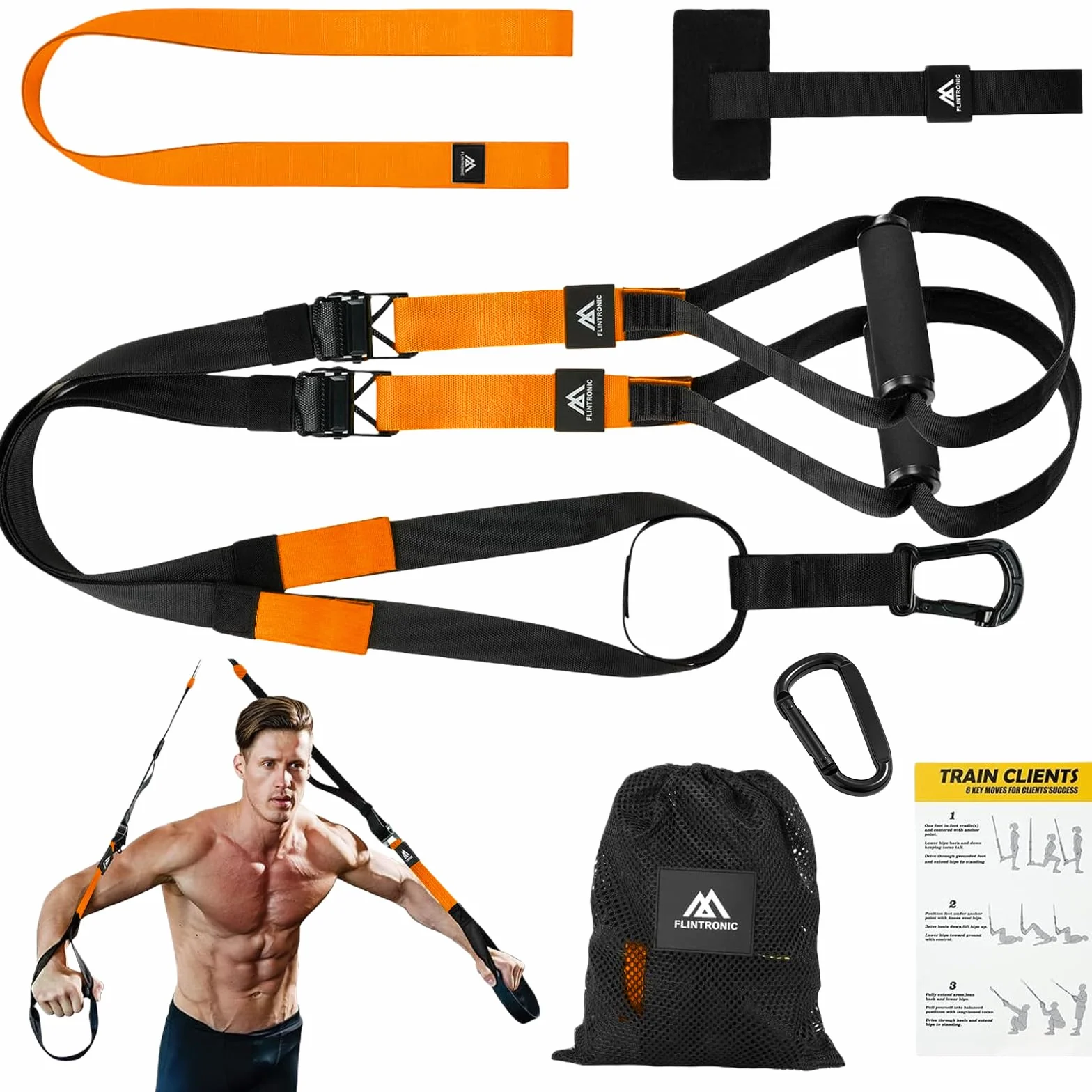 Flintronic Sling Trainer Zestaw Treningowy Zawieszenia TRX Fitness Dom