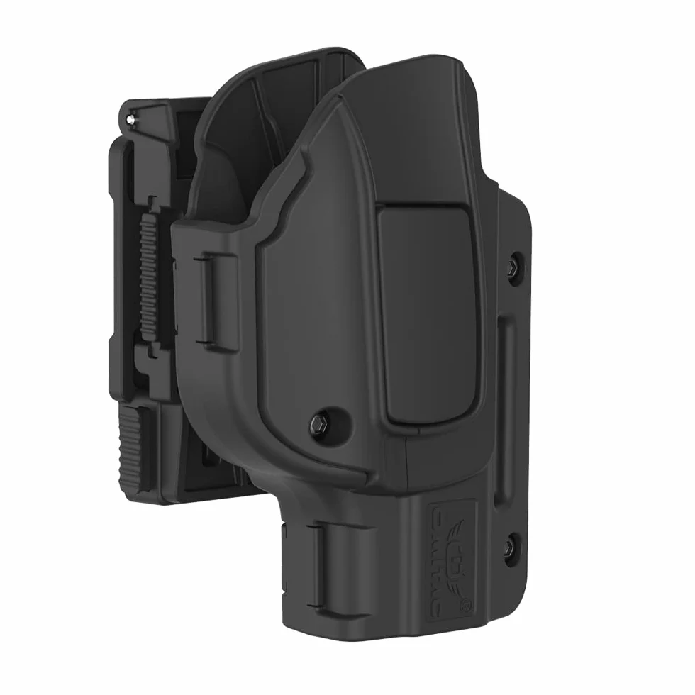 G19 Obracany o 360 ° etui do Glock 19 G23 G32 Gen 1.2,3,4 G19 gen5, taktyczne etui OWB Level 2 prawo ręka automatyczna blokada / indeks zwolniony pas zewnętrzny ukryty pokrowiec