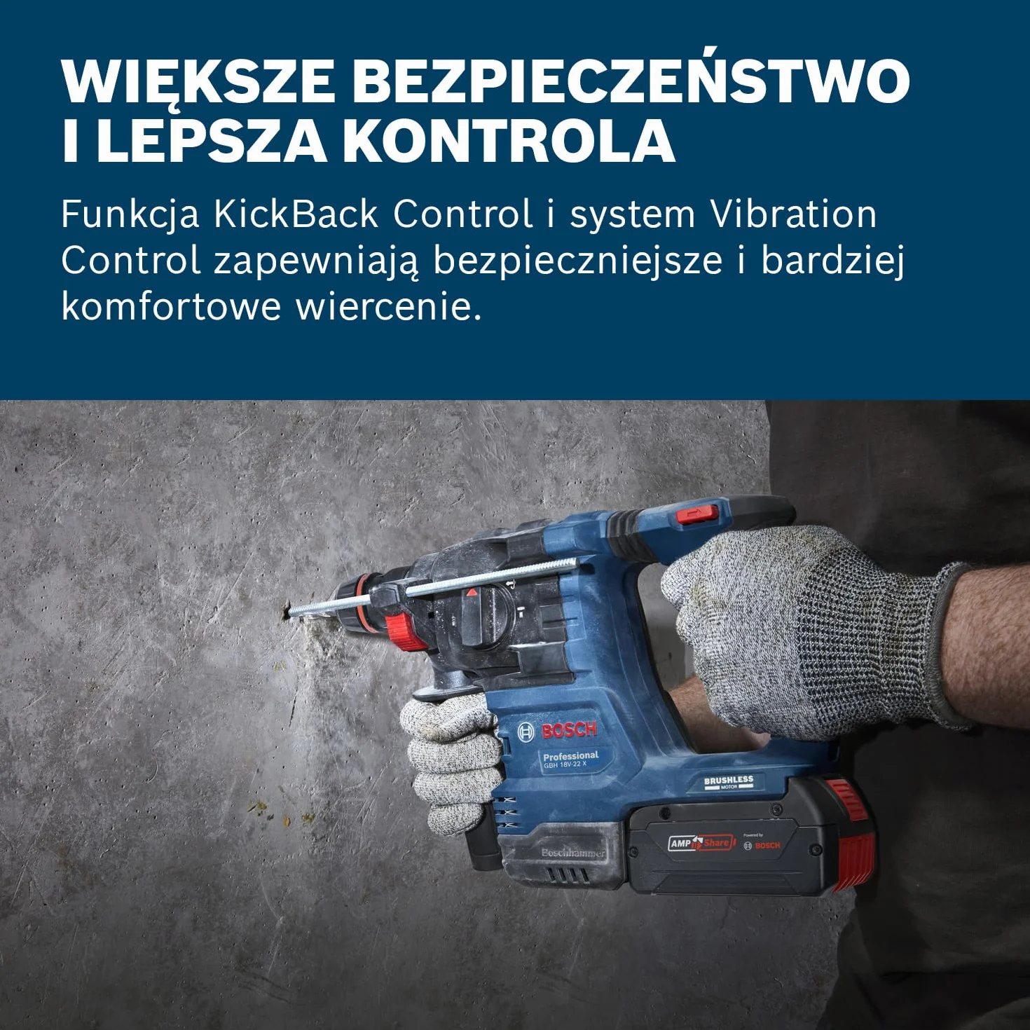 Bosch Professional GBH 18V-22 X Akumulatorowy młot udarowo-obrotowy 18V
