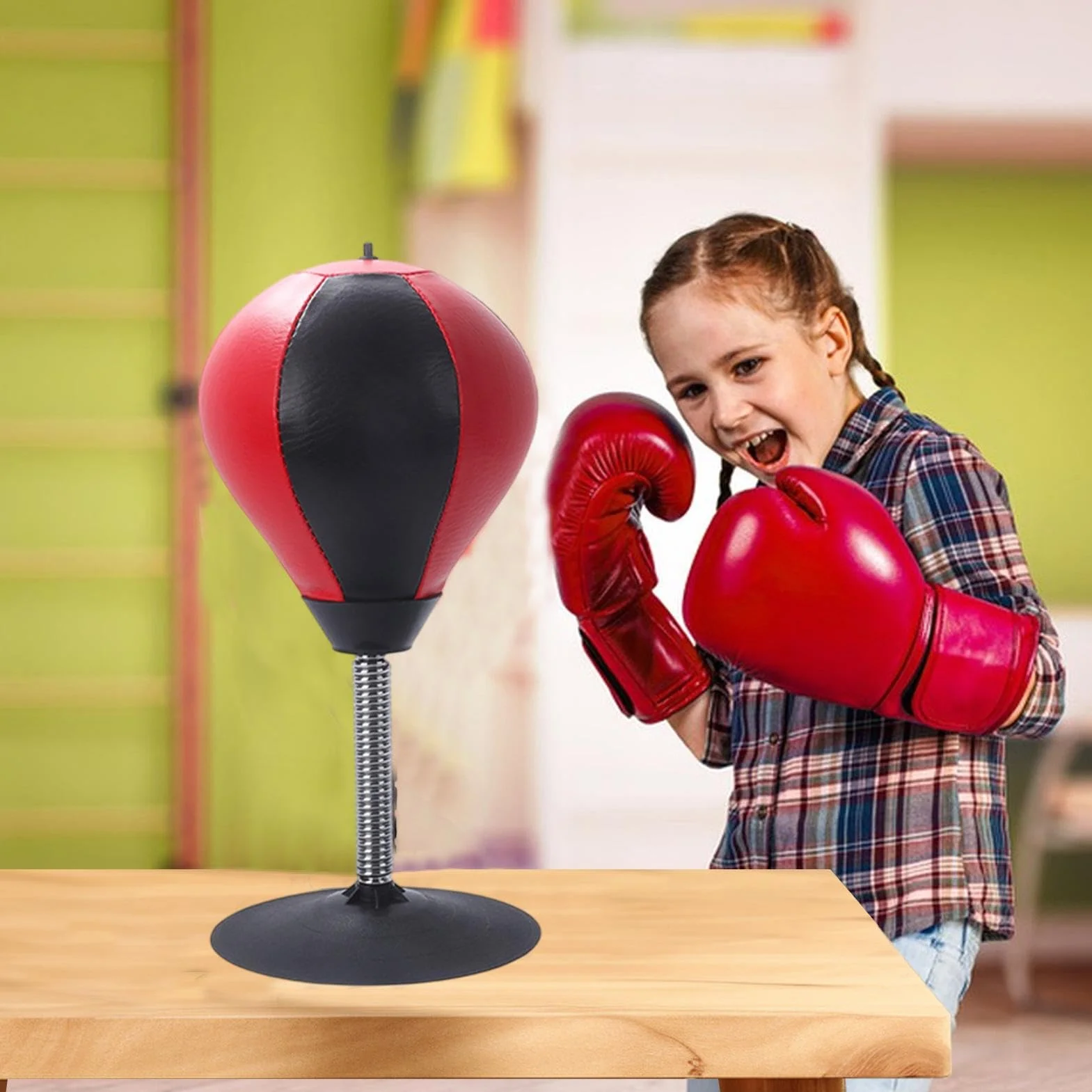 Desktop Punching Bag with Suction Cup, Stress Relief Boxing Ball for Kids Reaction Speed