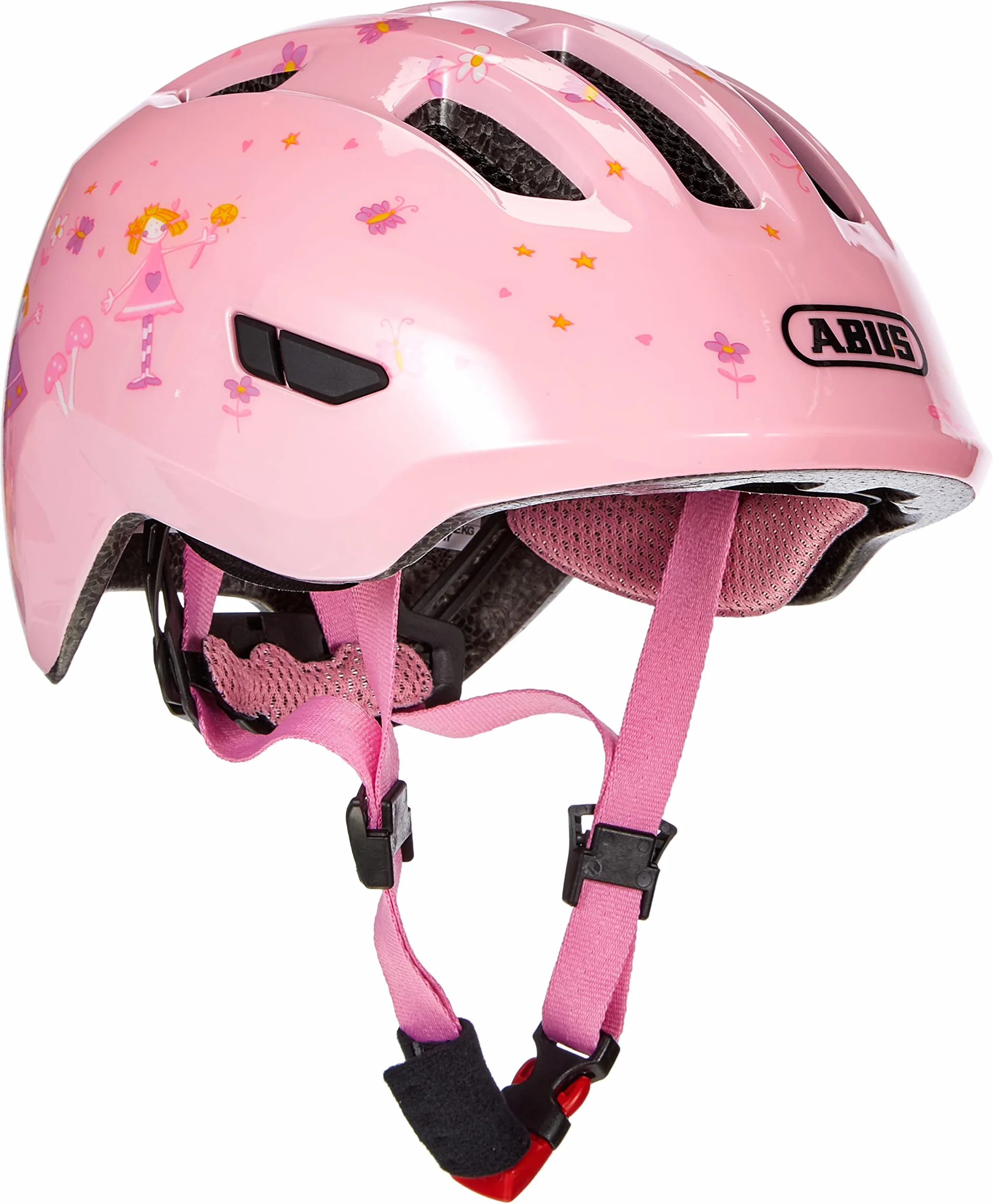ABUS Kask dziecięcy Smiley 3.0, kask rowerowy, rozmiar S, różowy