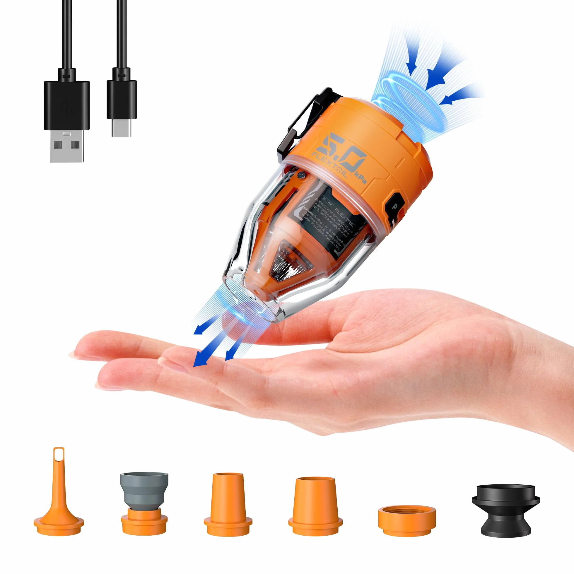 FLEXTAILGEAR Max Pump 3 przenośna pompka powietrza 5,0 kPa USB ładowanie
