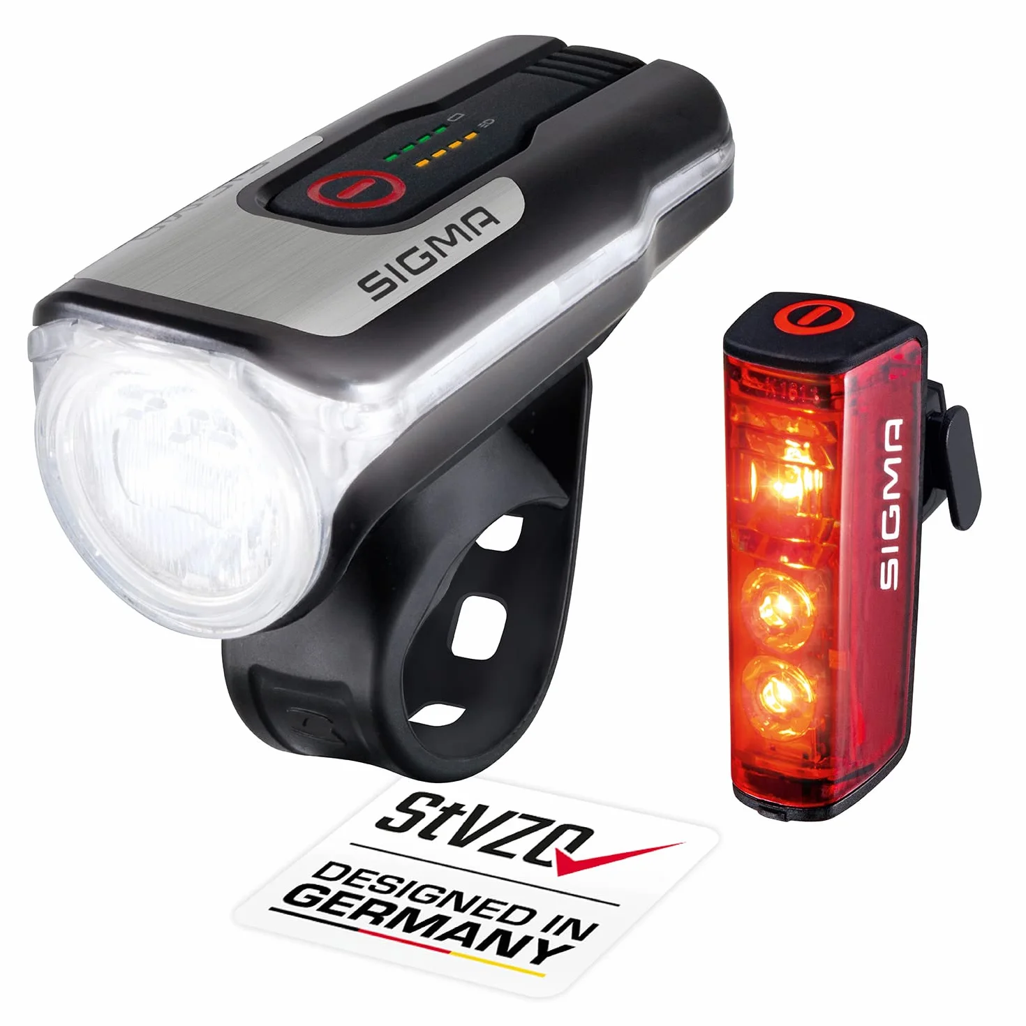 Sigma zestaw świateł rowerowych LED Aura 80 i Blaze dopuszczone do ruchu drogowego