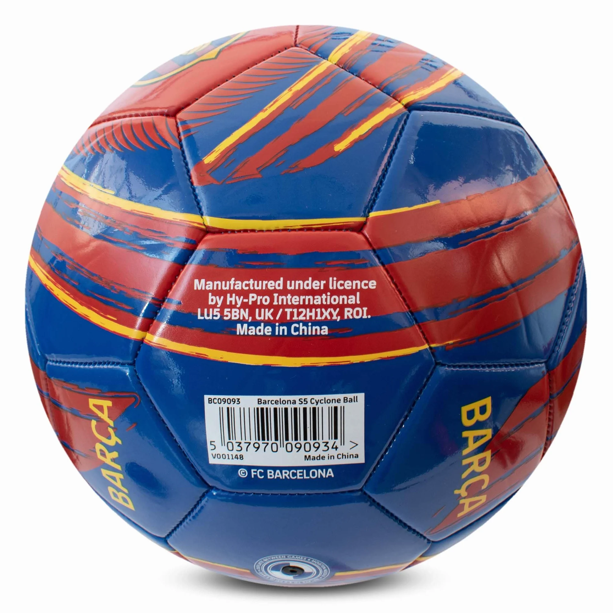 Hy-Pro Oficjalnie licencjonowana piłka nożna FC Barcelona Cyclone | rozmiar 5, Barca, trening, mecz, towar, kolekcjonerski dla dzieci i dorosłych