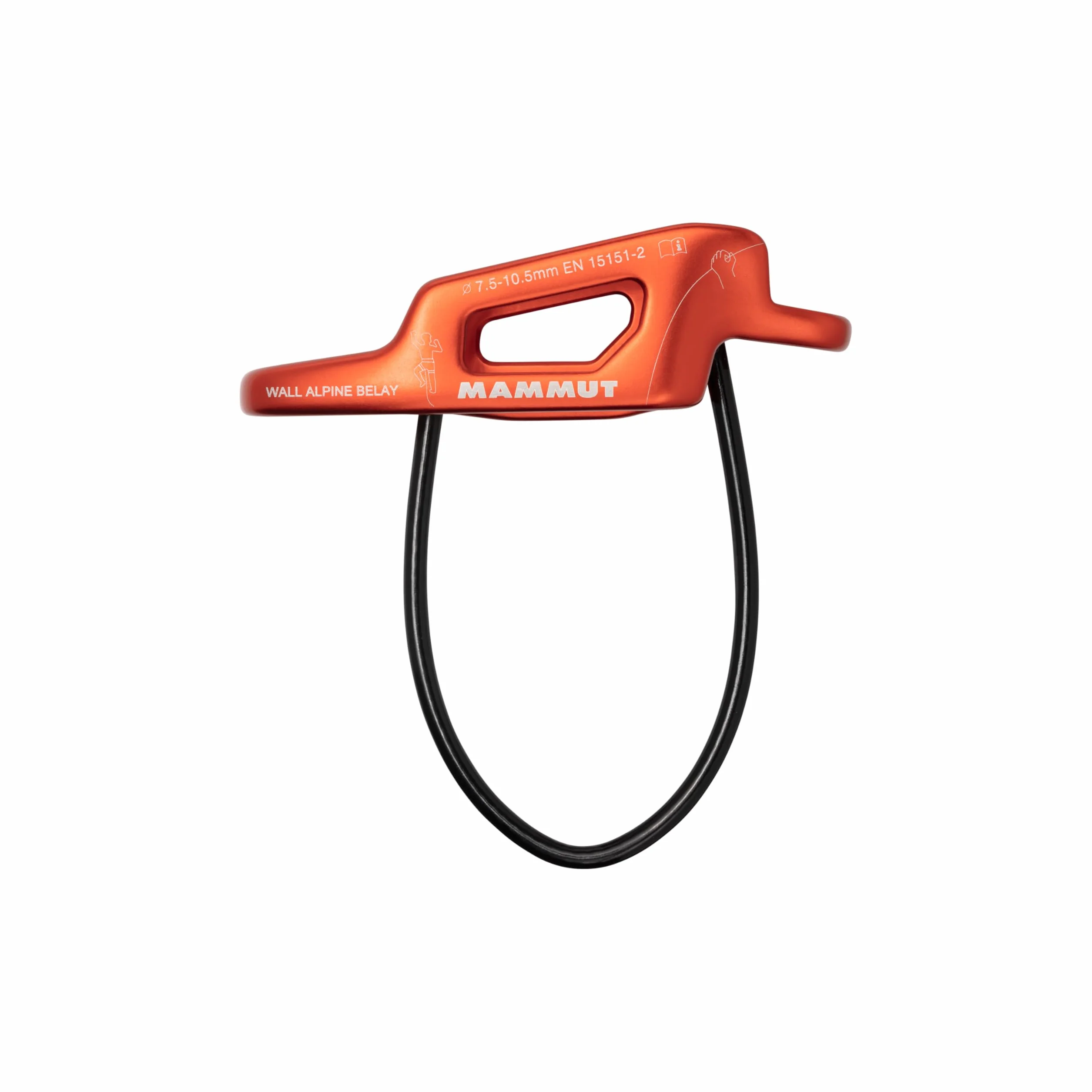 Mammut Unisex – urządzenie zabezpieczające Wall Alpine Belay dla dorosłych, pomarańczowe, jeden rozmiar