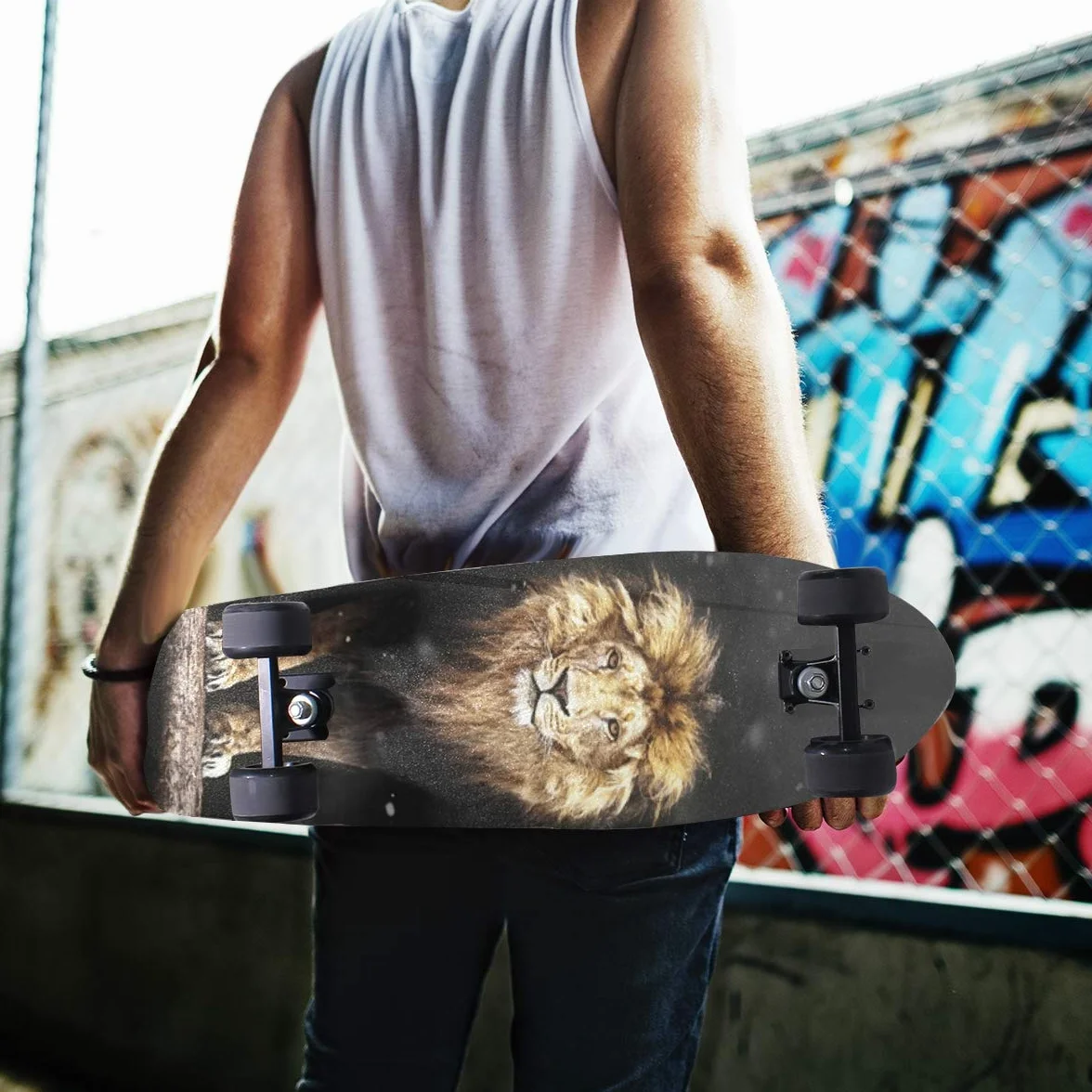 Lion taśma chwytająca antypoślizgowa 23 cm x 84 cm papier ścierny do deskorolki longboard hulajnogi