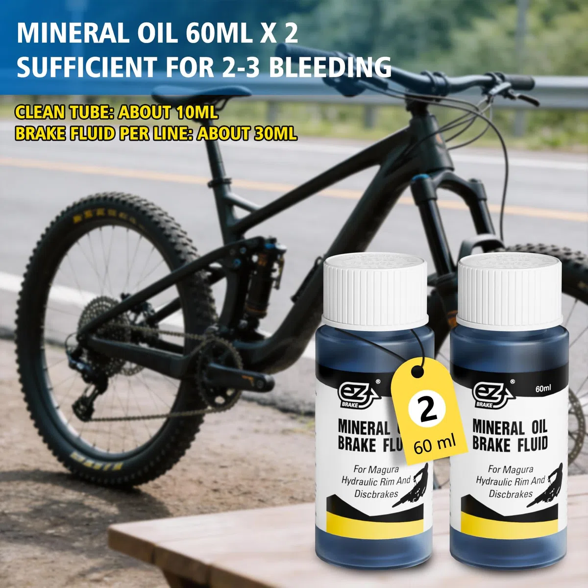 Płyn hamulcowy Premium olej mineralny 120 ml dla MAGURA MT5, MT7, MT8, MT2 itd. – hamulce tarczowe i hydrauliczne blood