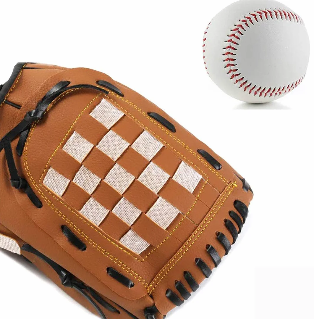 Rękawica baseballowa, sportowe rękawice do mrugnięcia z baseballem, skóra PU, regulowane i wygodne, 27 cm, 29 cm, 31,8 cm, rzut prawą ręką, rękawica lewa ręka