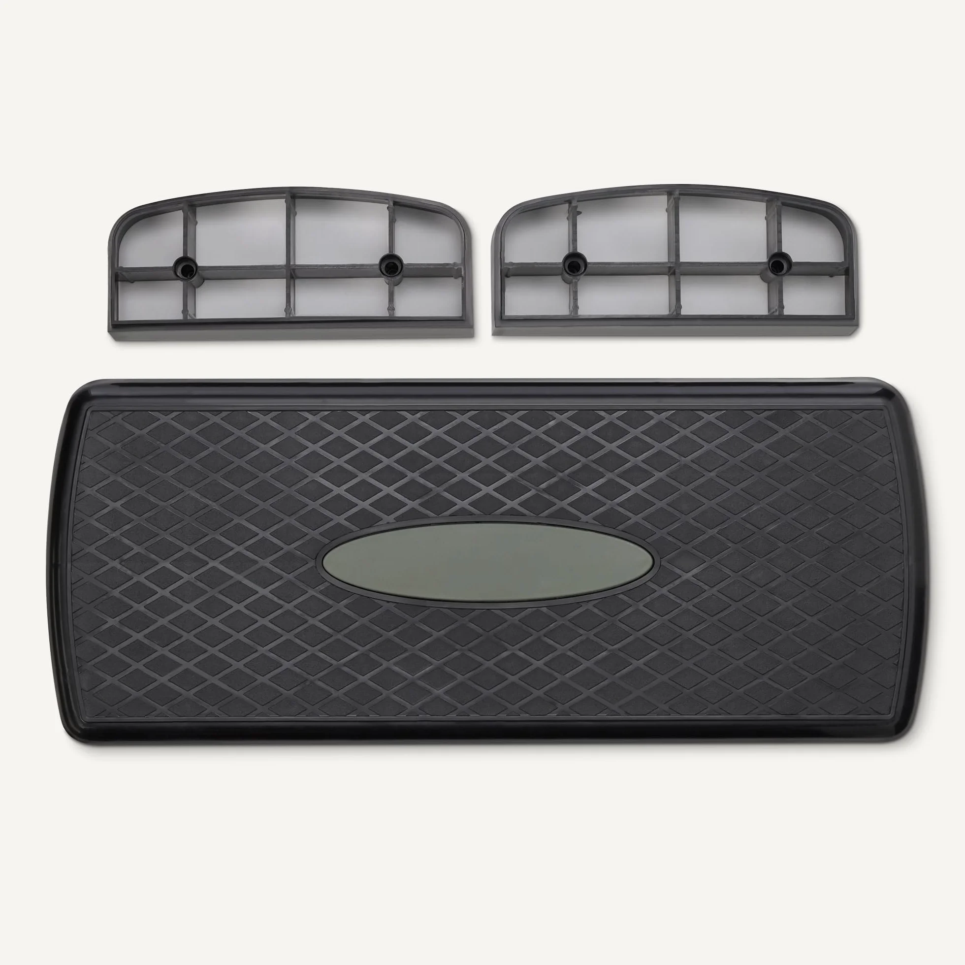 Amazon Basics Stepper do aerobiku, regulowany stepper treningowy do domu, 68,58cm, czarny/szary